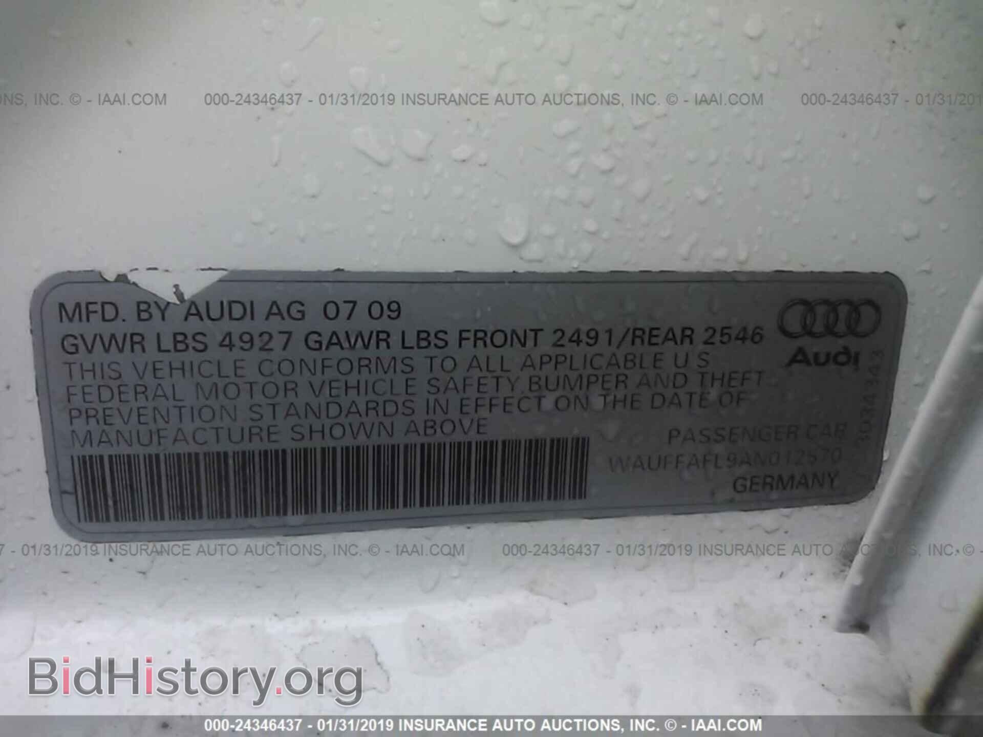 2010 AUDI A4 - VIN: WAUFFAFL9AN012570 - Фото 9