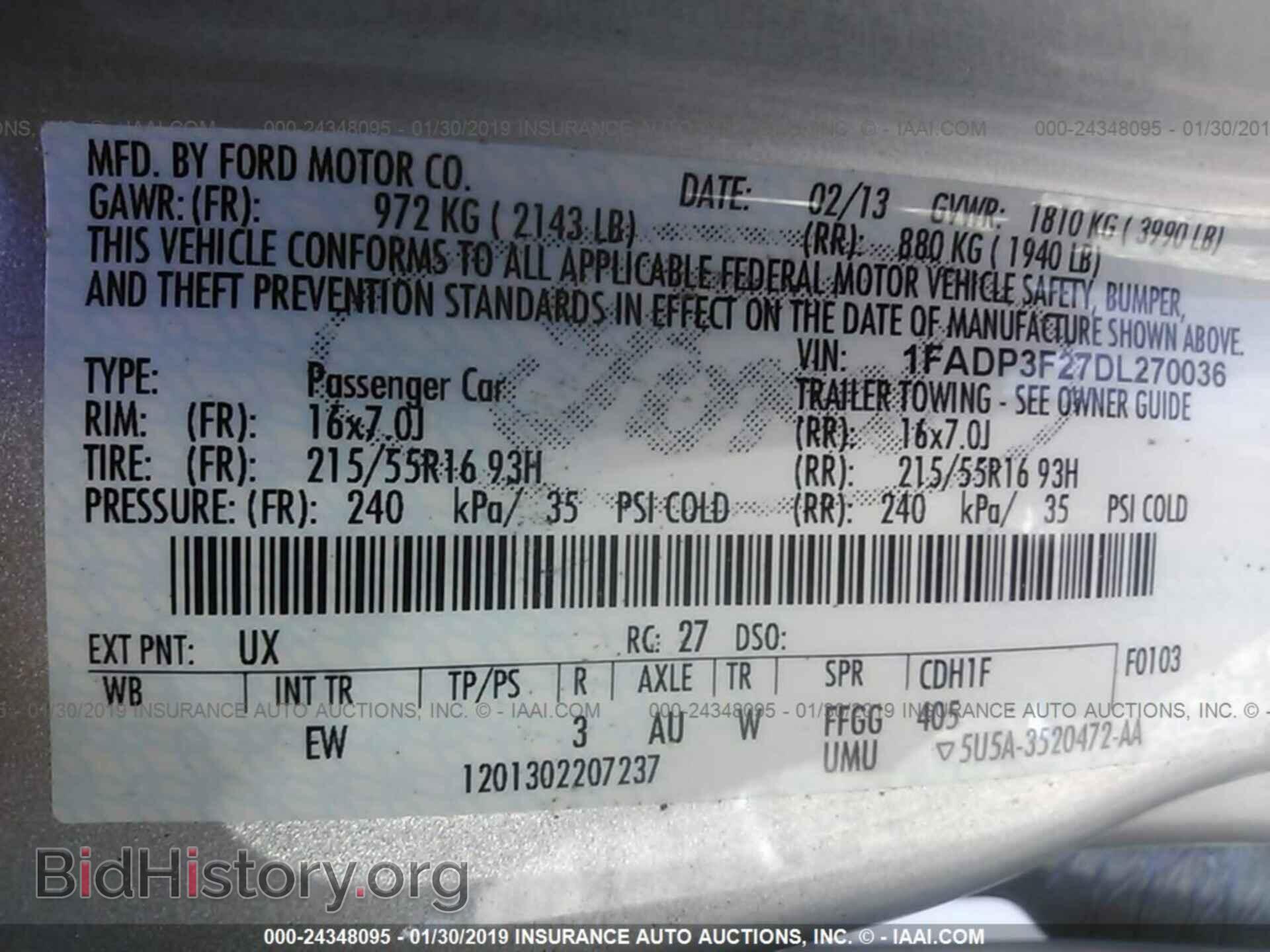 2013 FORD FOCUS - VIN: 1FADP3F27DL270036 - Photo 9