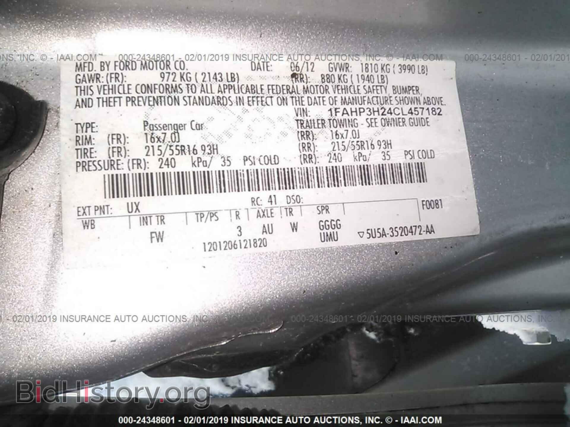 2012 FORD FOCUS - VIN: 1FAHP3H24CL457182 - Photo 9