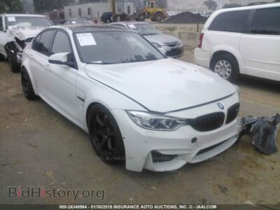 2015 BMW M3, белый — VIN WBS3C9C55FP805775, IAAI