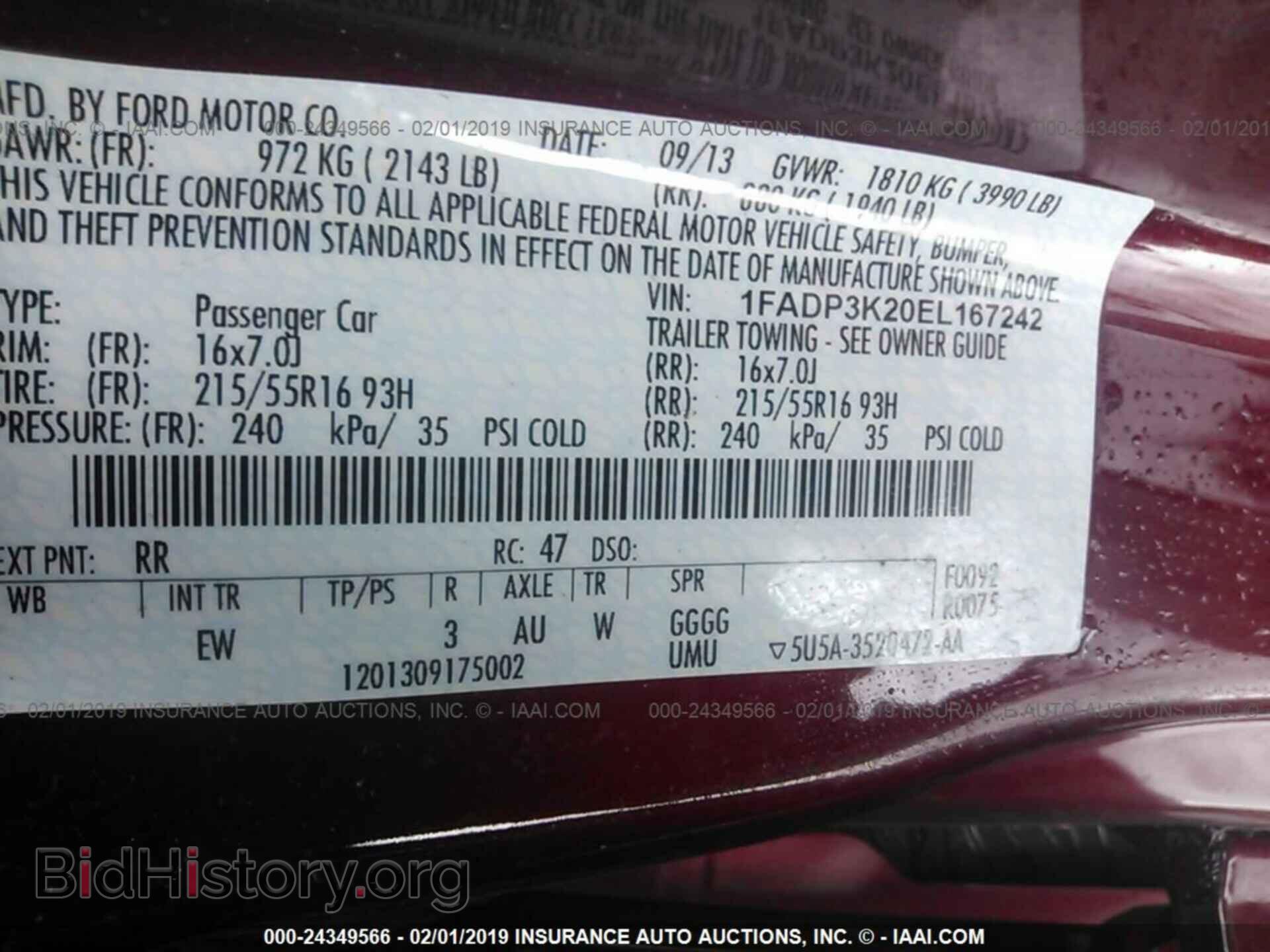 2014 FORD FOCUS - VIN: 1FADP3K20EL167242 - Photo 9