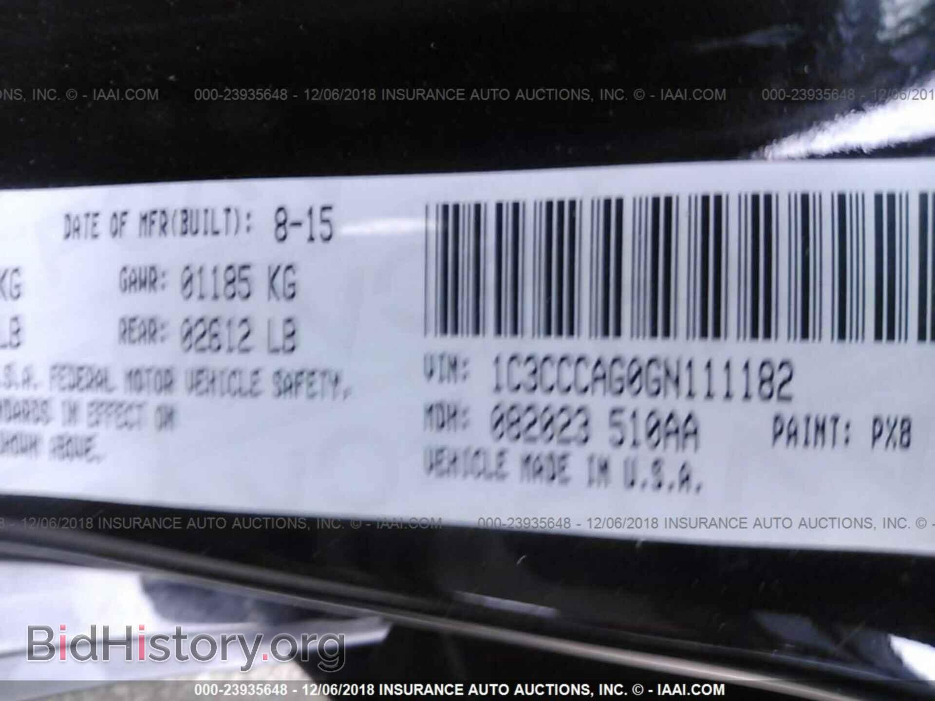 2016 CHRYSLER 200 - VIN: 1C3CCCAG0GN111182 - Фото 9