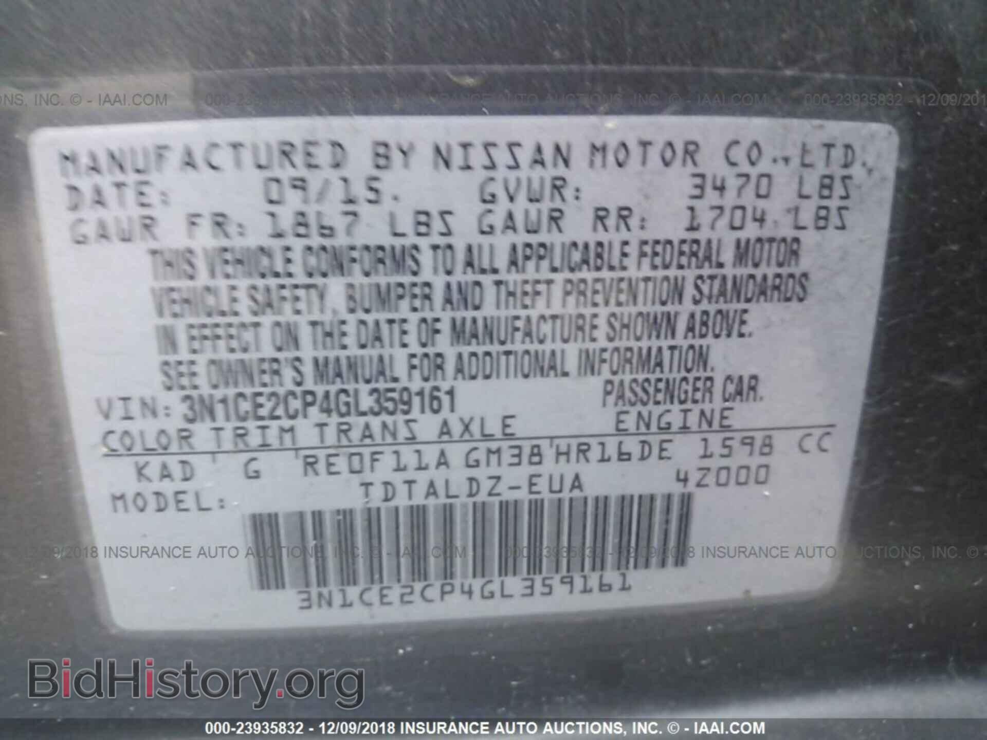 2016 NISSAN VERSA NOTE - VIN: 3N1CE2CP4GL359161 - Photo 9