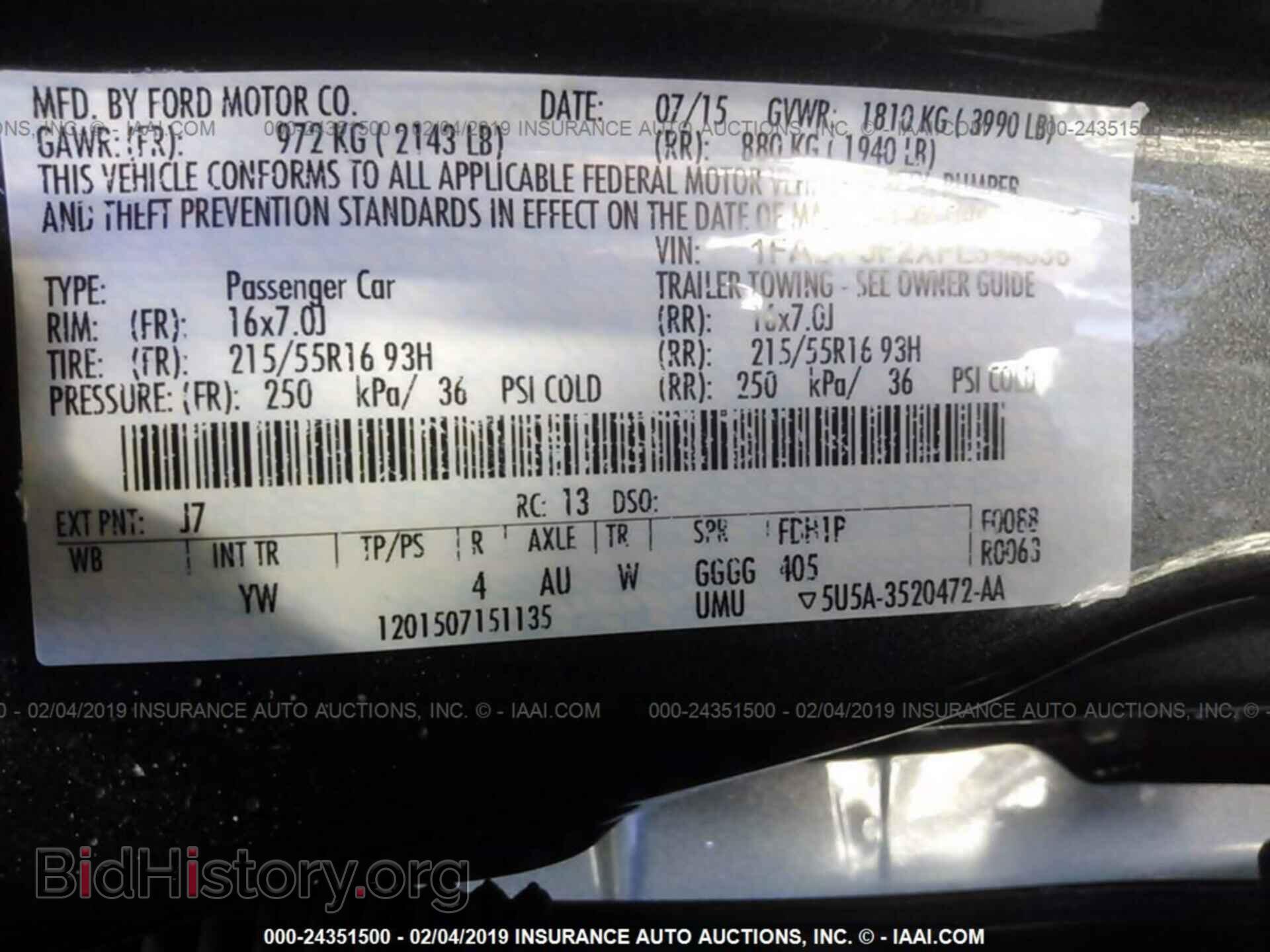 2015 FORD FOCUS - VIN: 1FADP3F2XFL344536 - Photo 9