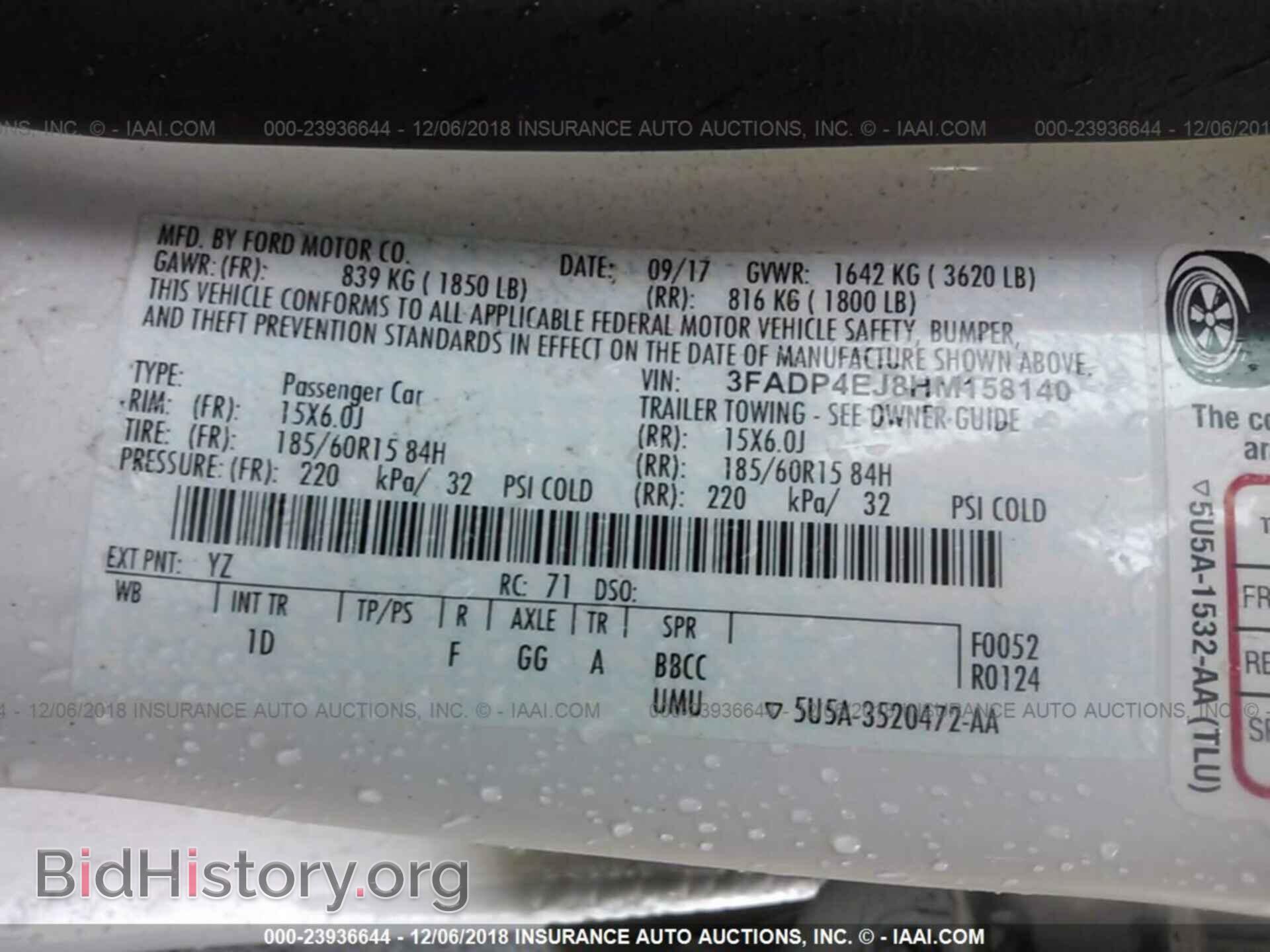 2017 FORD FIESTA - VIN: 3FADP4EJ8HM158140 - Photo 9