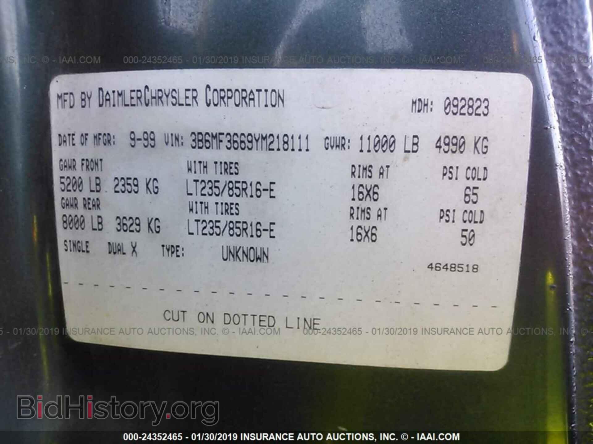 2000 DODGE RAM 3500 - VIN: 3B6MF3669YM218111 - Photo 9