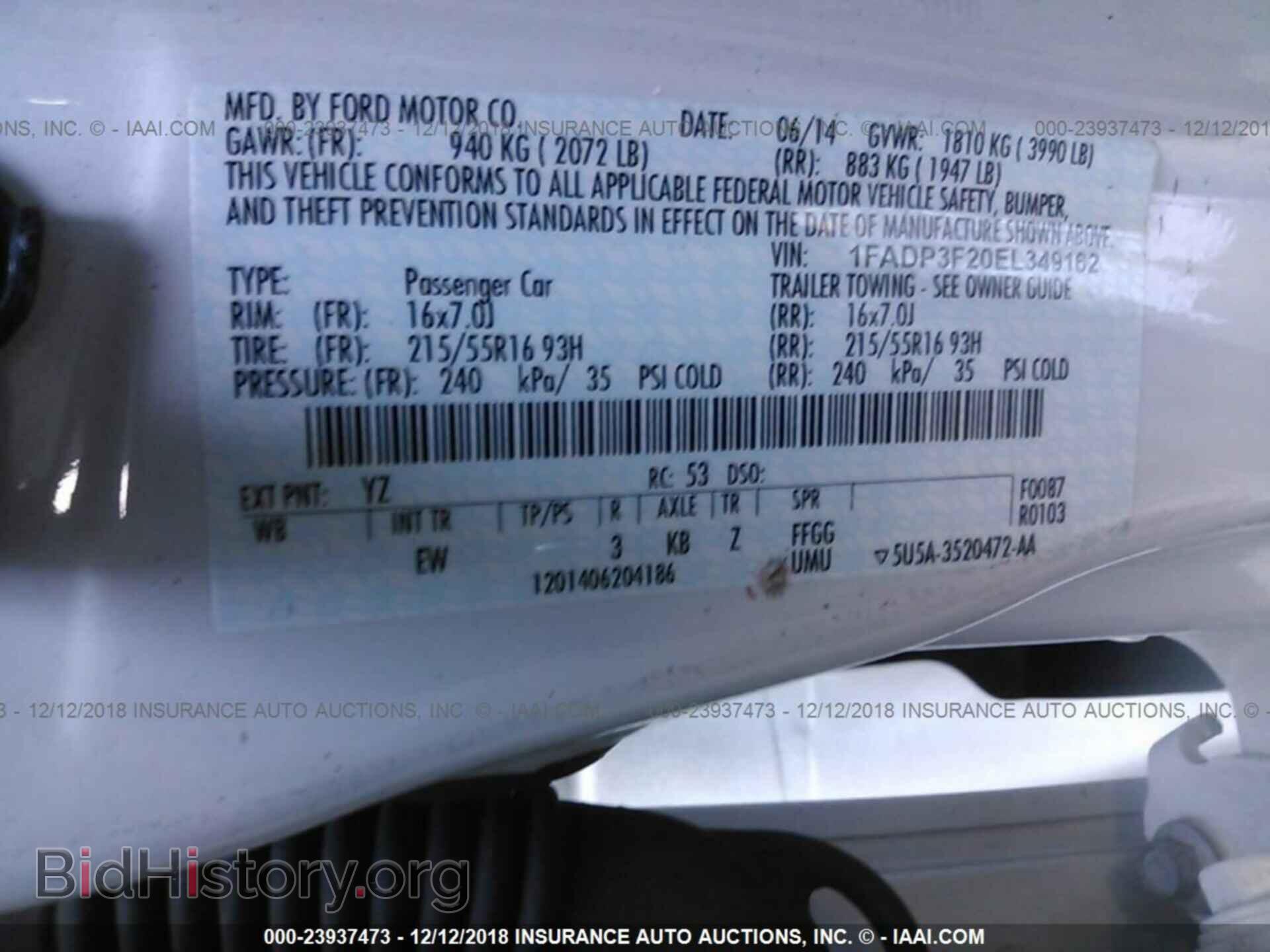 2014 FORD FOCUS - VIN: 1FADP3F20EL349162 - Photo 9