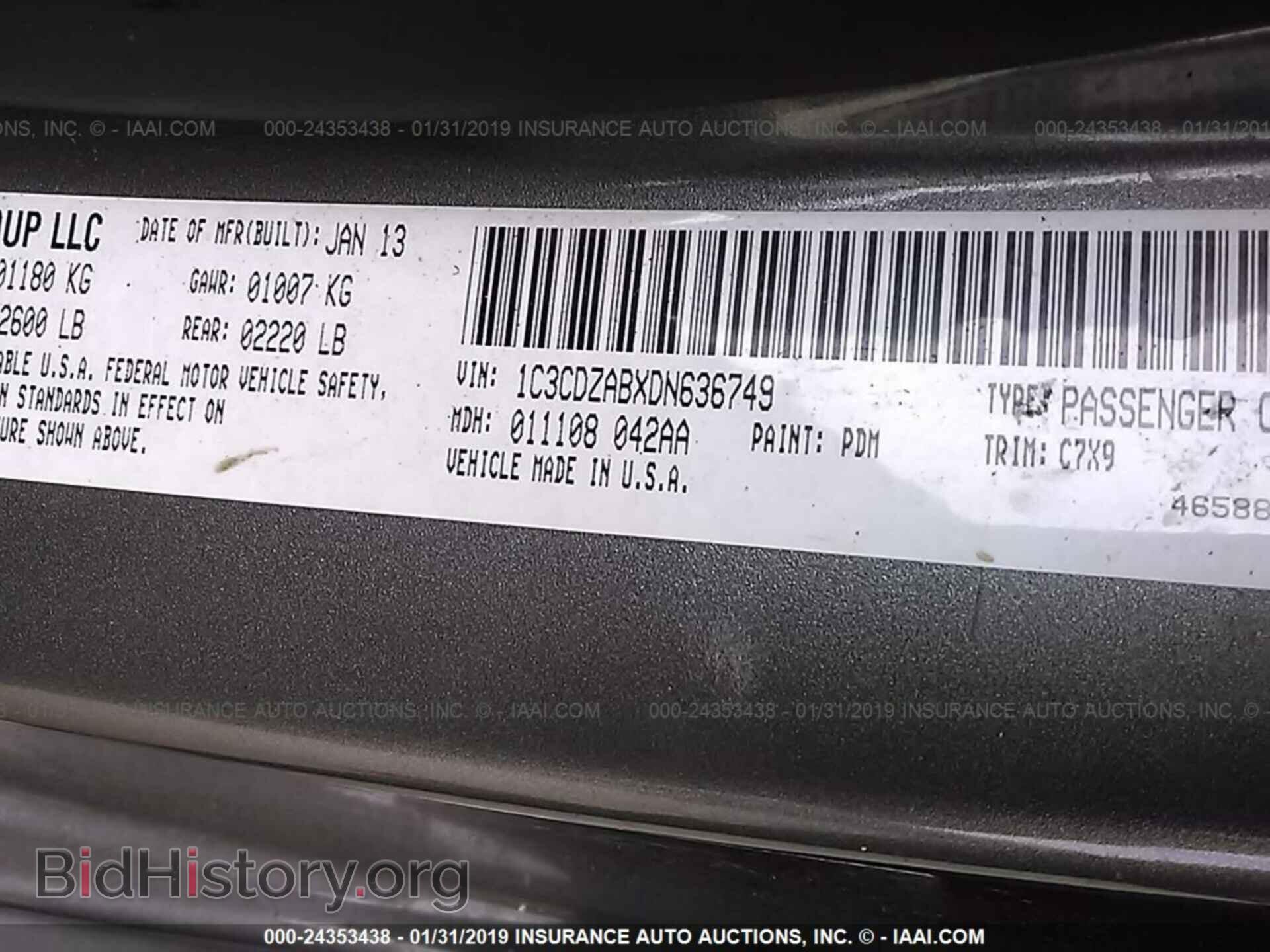 2013 DODGE AVENGER - VIN: 1C3CDZABXDN636749 - Photo 9