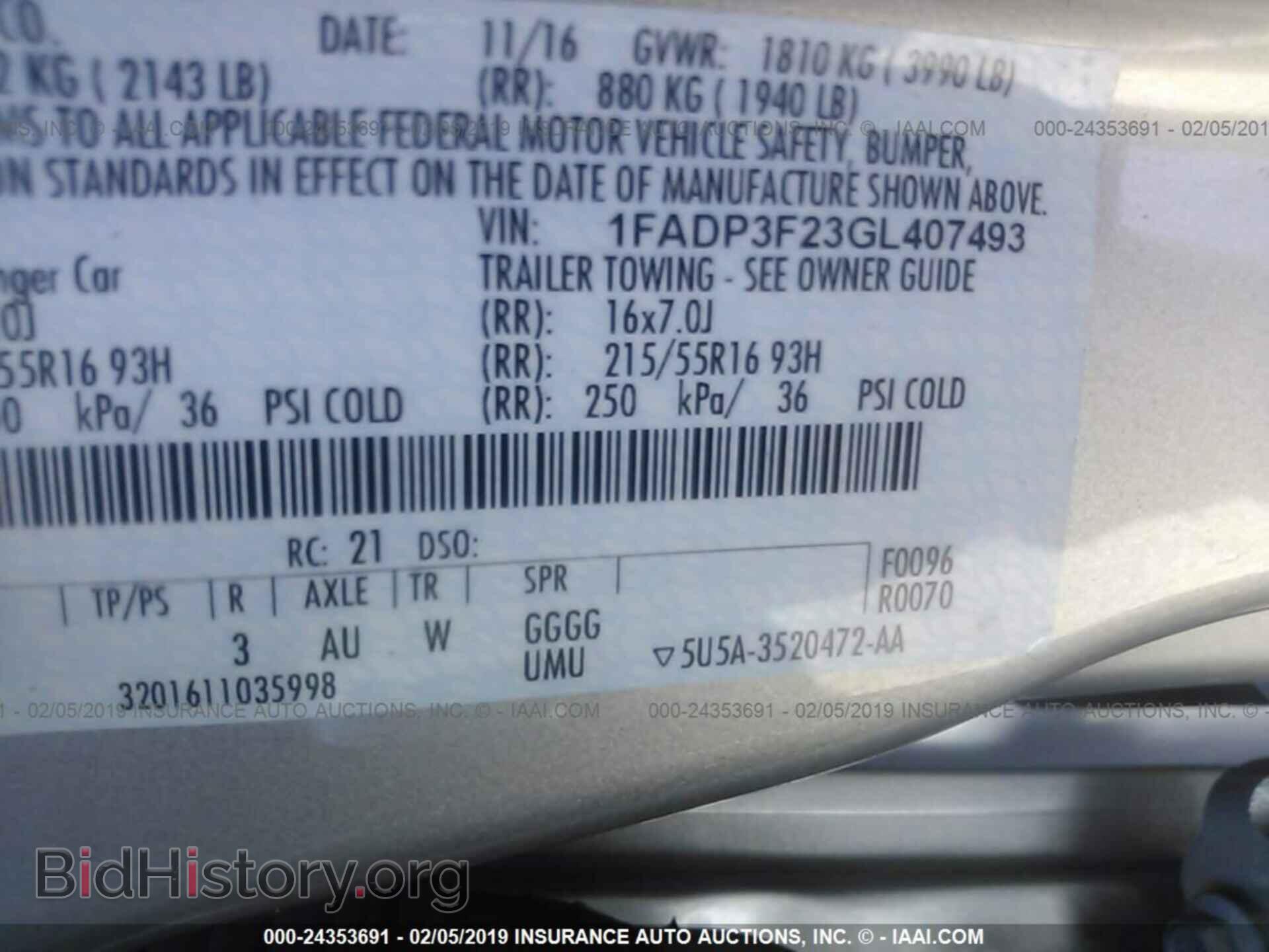 2016 FORD FOCUS - VIN: 1FADP3F23GL407493 - Photo 9