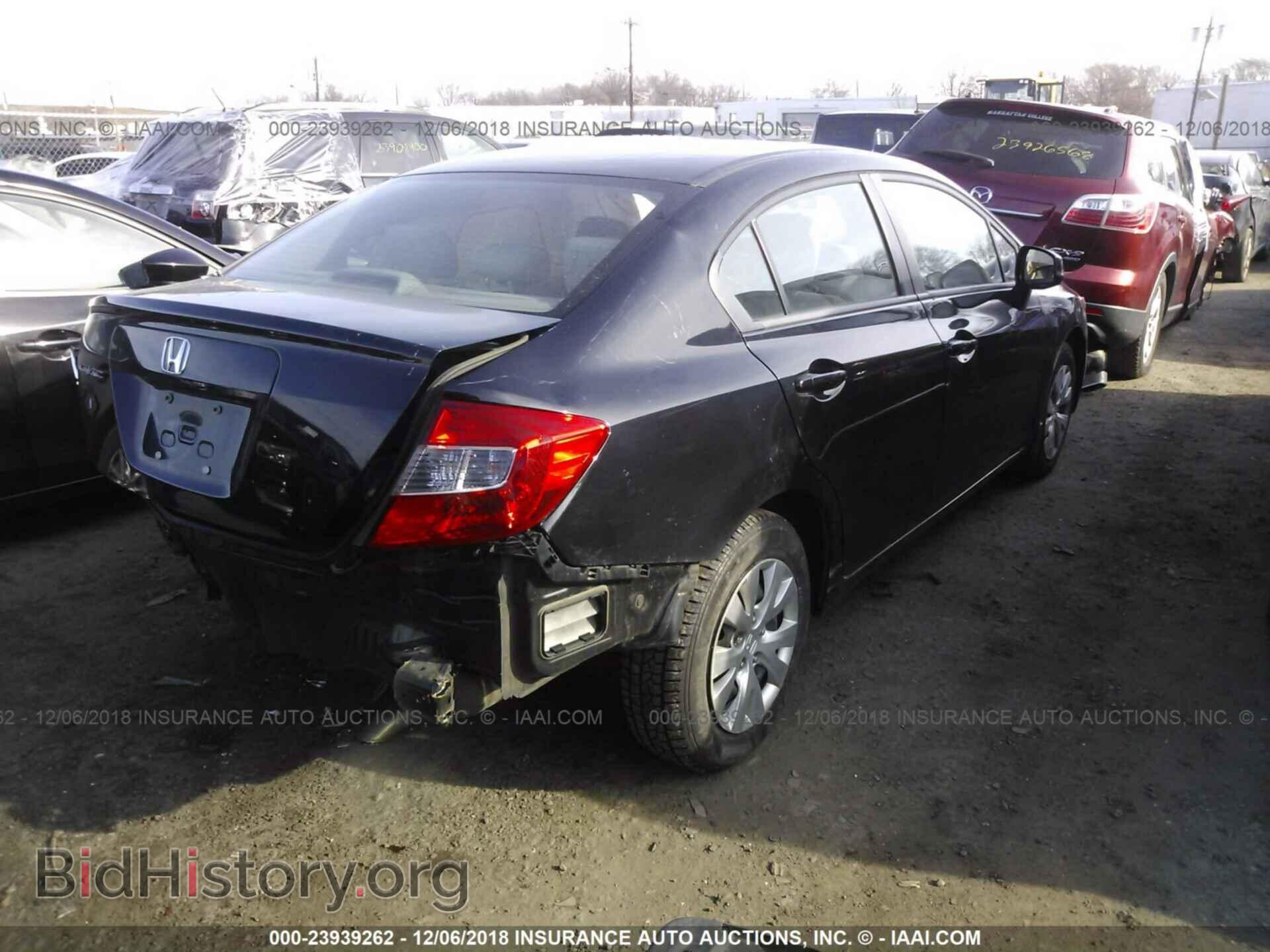 2012 HONDA CIVIC - VIN: 19XFB2F56CE348187 - Фото 4
