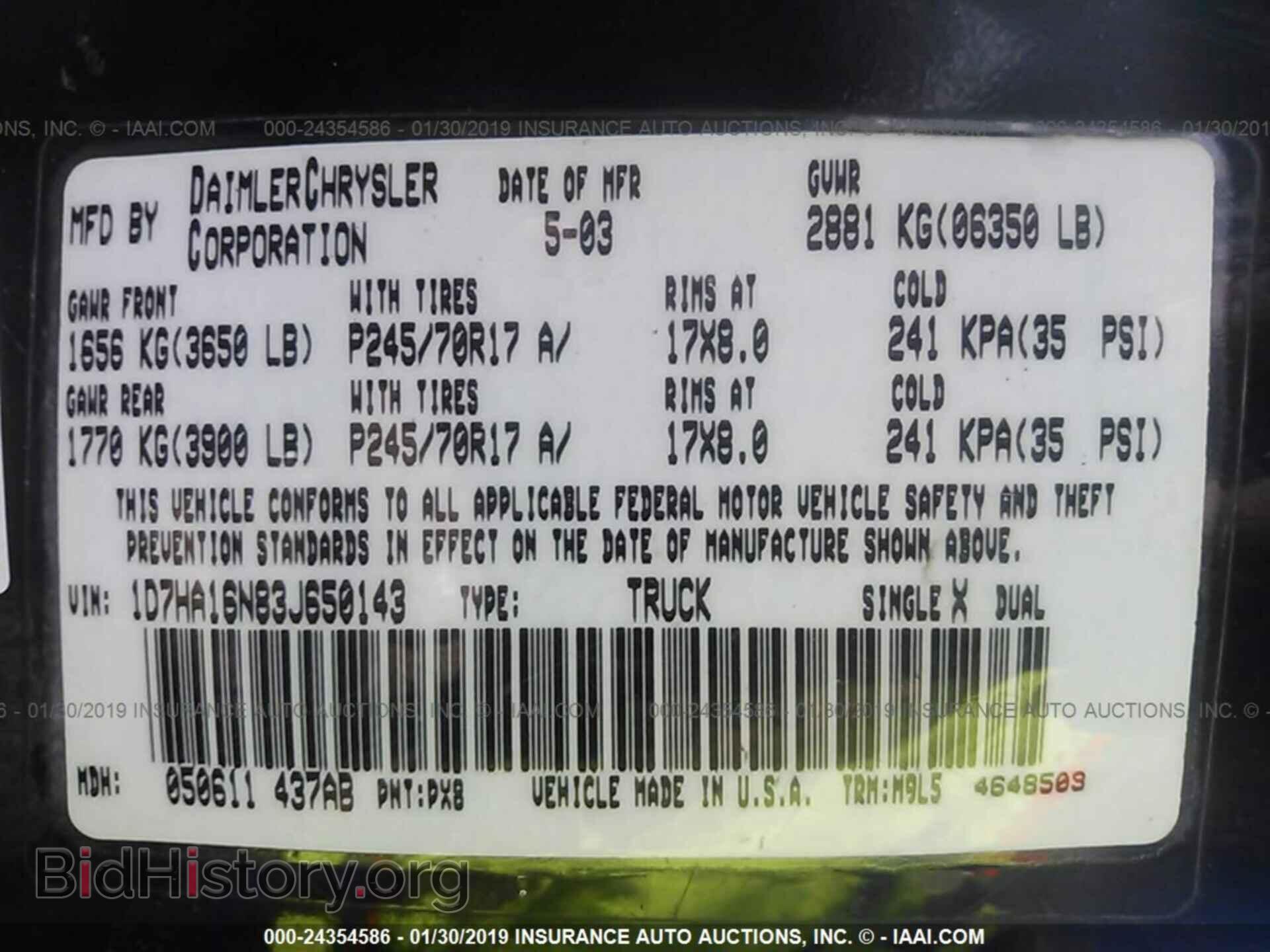 2003 DODGE RAM 1500 - VIN: 1D7HA16N83J650143 - Photo 9