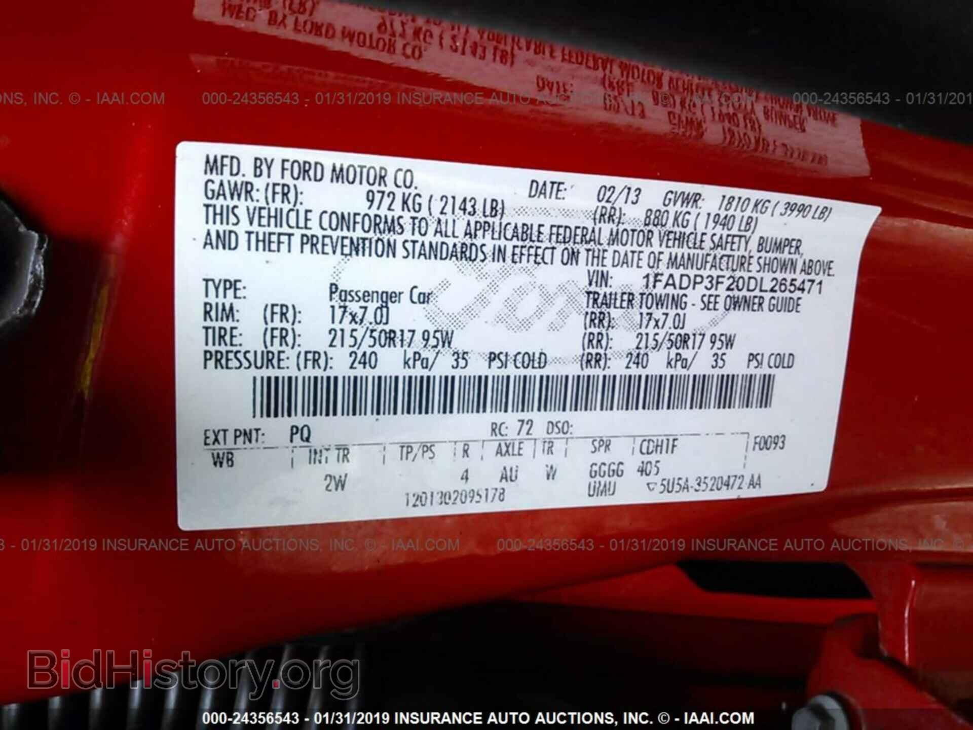 2013 FORD FOCUS - VIN: 1FADP3F20DL265471 - Photo 9