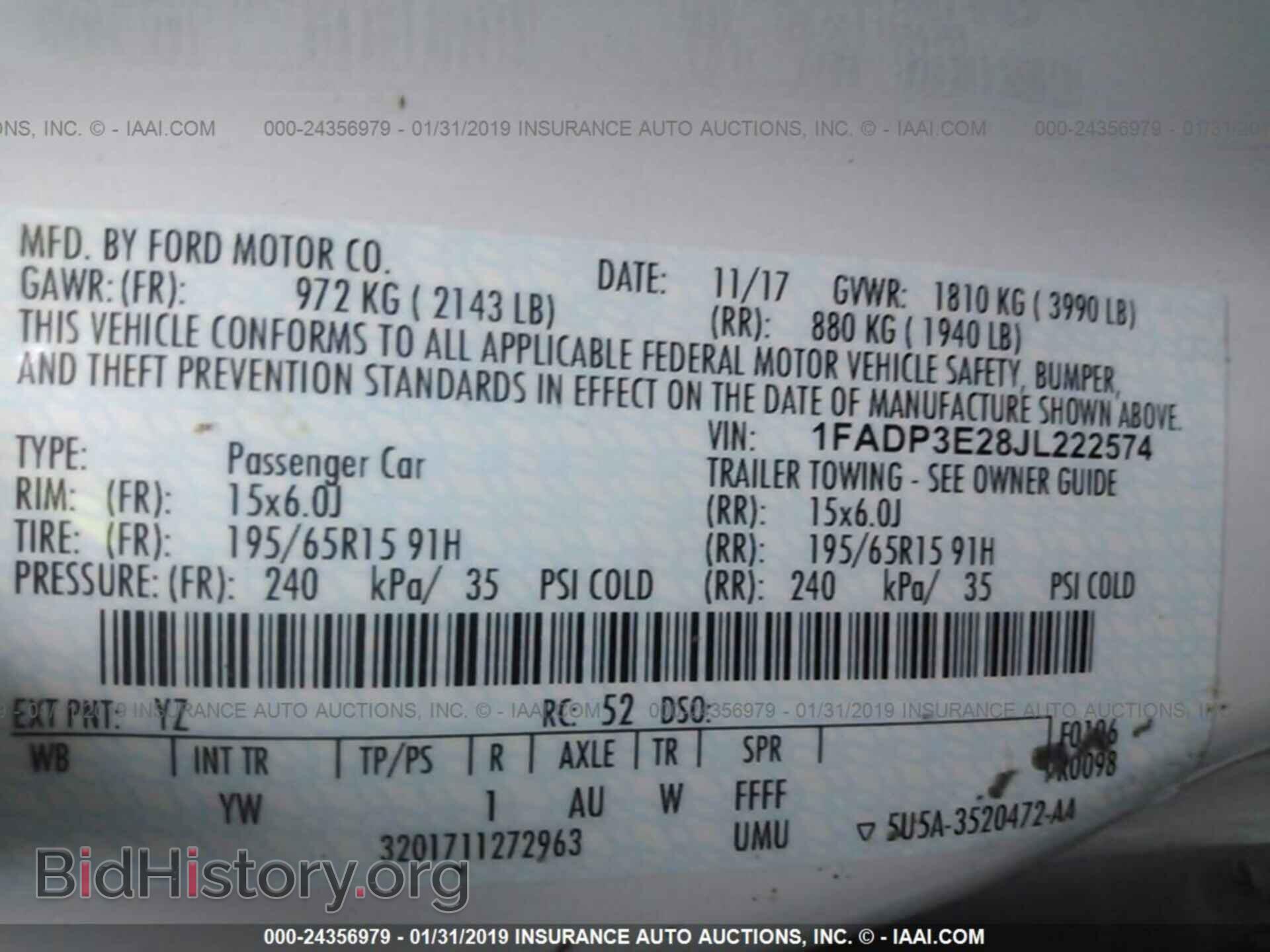 2018 FORD FOCUS - VIN: 1FADP3E28JL222574 - Photo 9