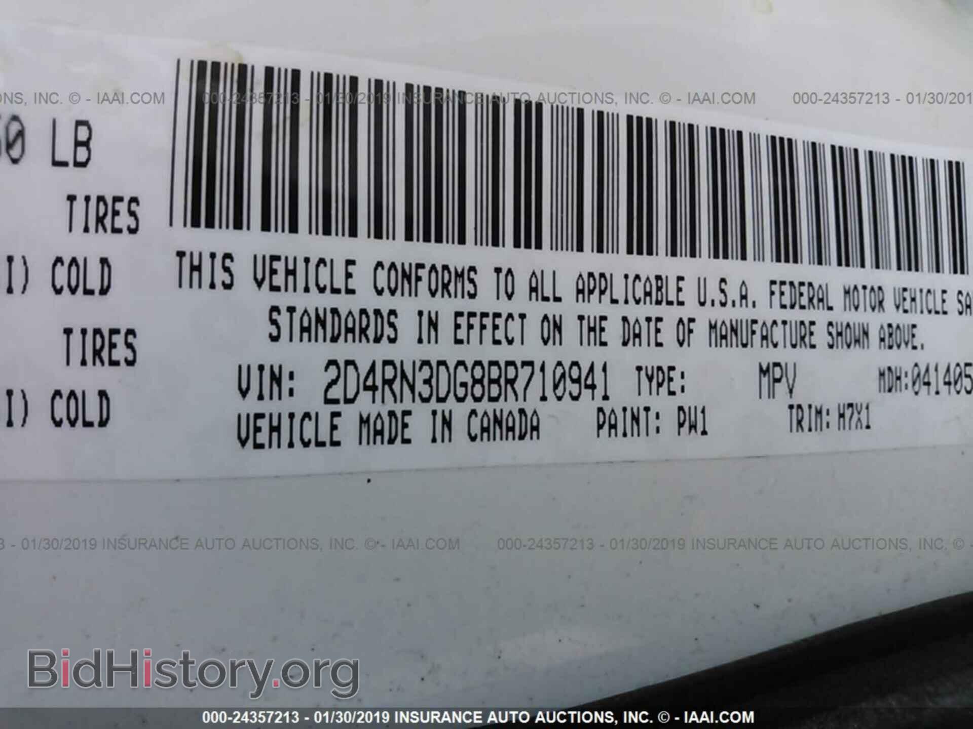 2011 DODGE GRAND CARAVAN - VIN: 2D4RN3DG8BR710941 - Фото 9