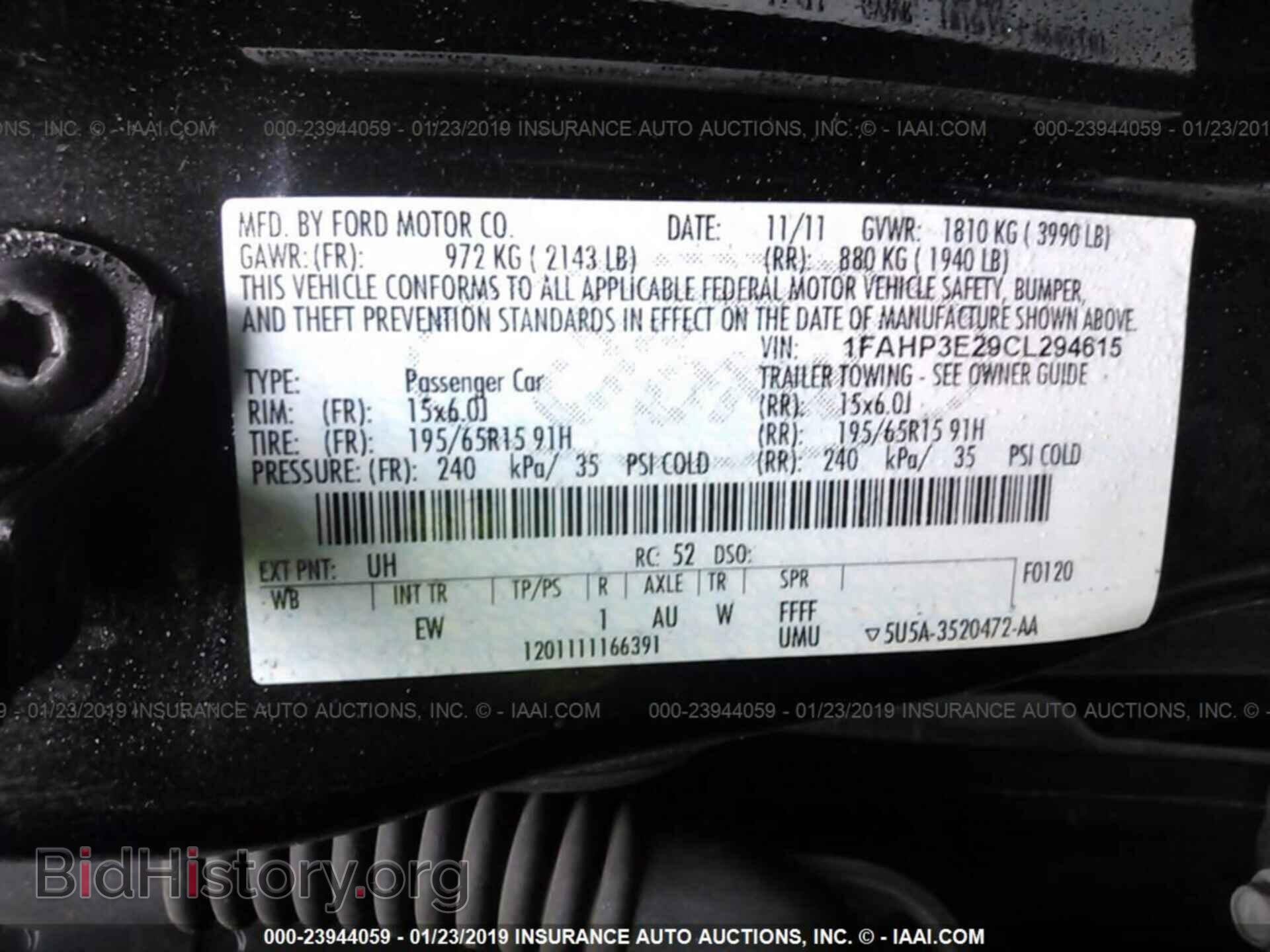 2012 FORD FOCUS - VIN: 1FAHP3E29CL294615 - Photo 9
