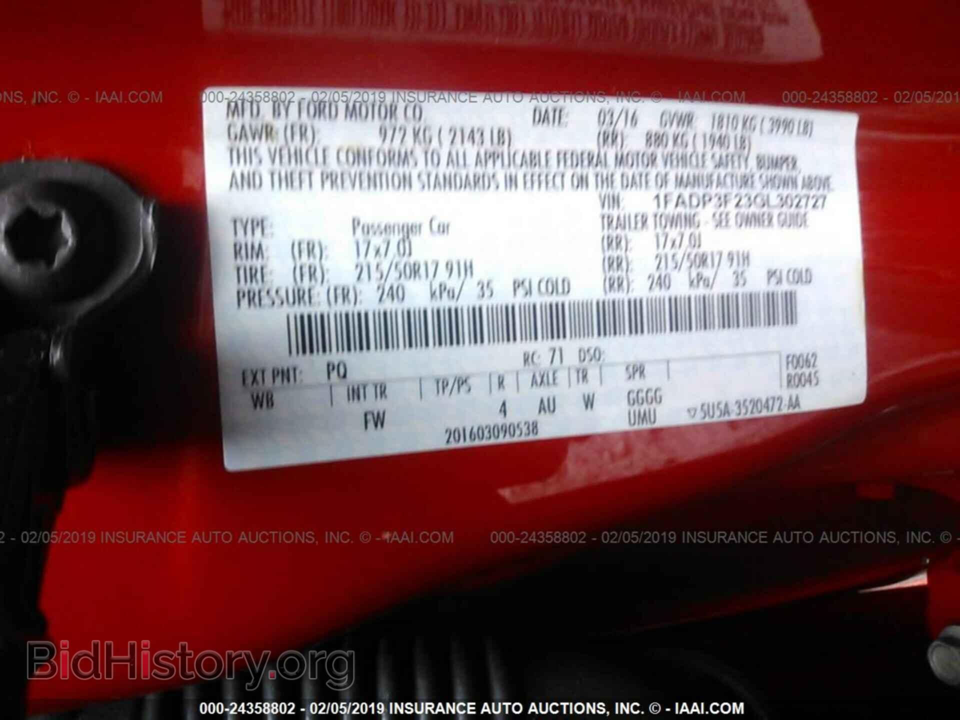 2016 FORD FOCUS - VIN: 1FADP3F23GL302727 - Photo 9