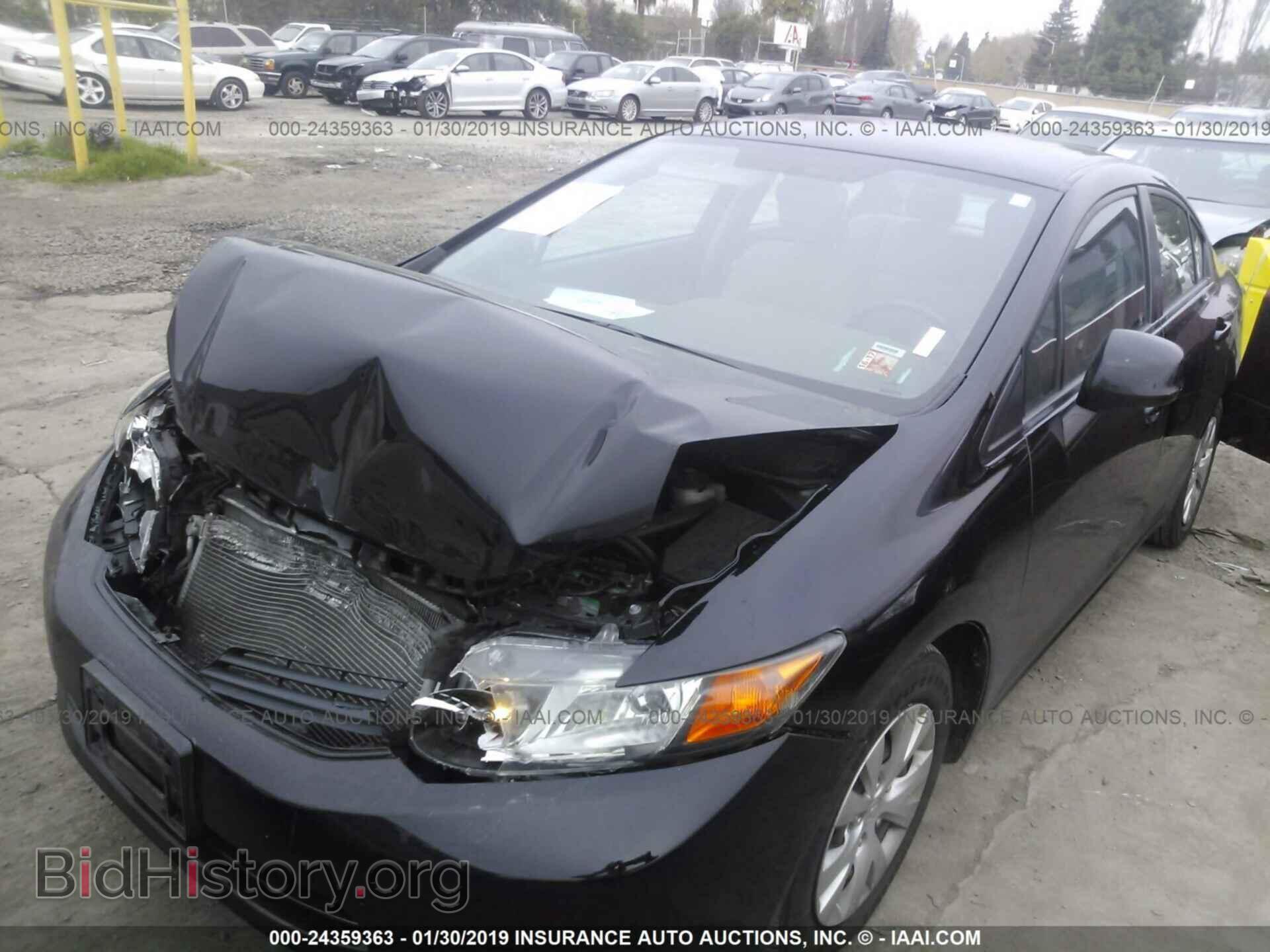 2012 HONDA CIVIC - VIN: 2HGFB2F54CH562858 - Фото 2