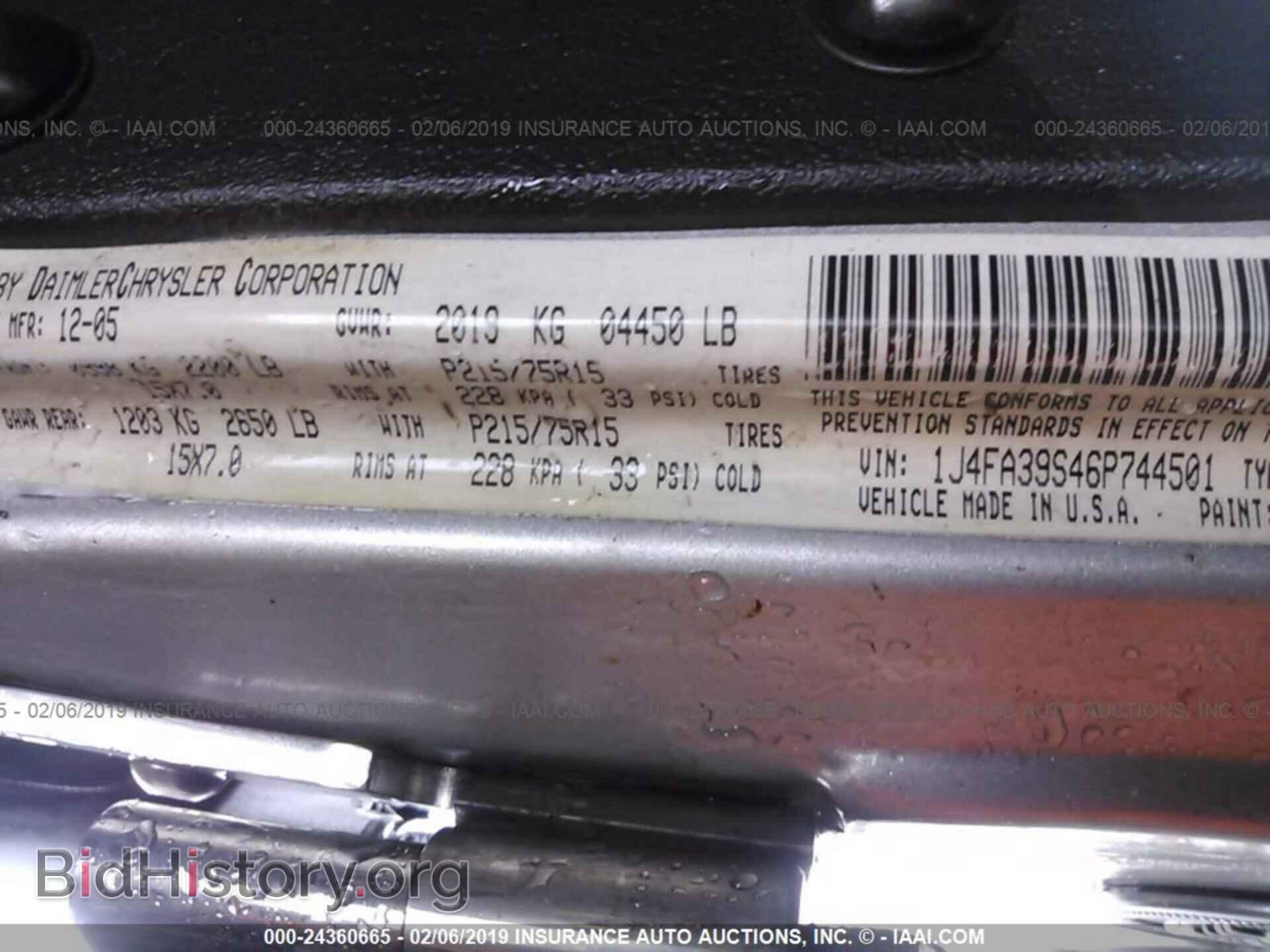 2006 JEEP WRANGLER - VIN: 1J4FA39S46P744501 - Фото 9