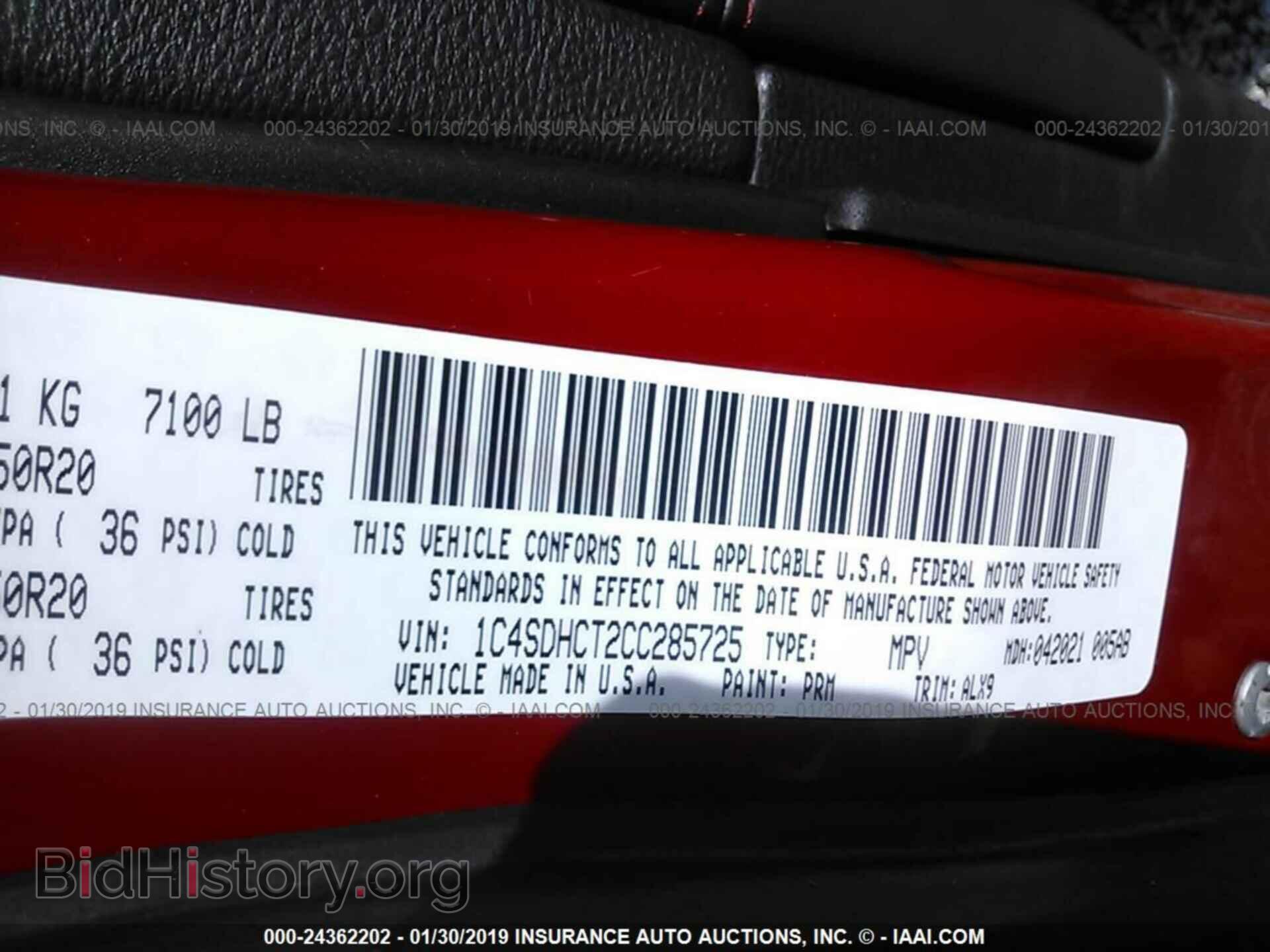 2012 DODGE DURANGO - VIN: 1C4SDHCT2CC285725 - Photo 9