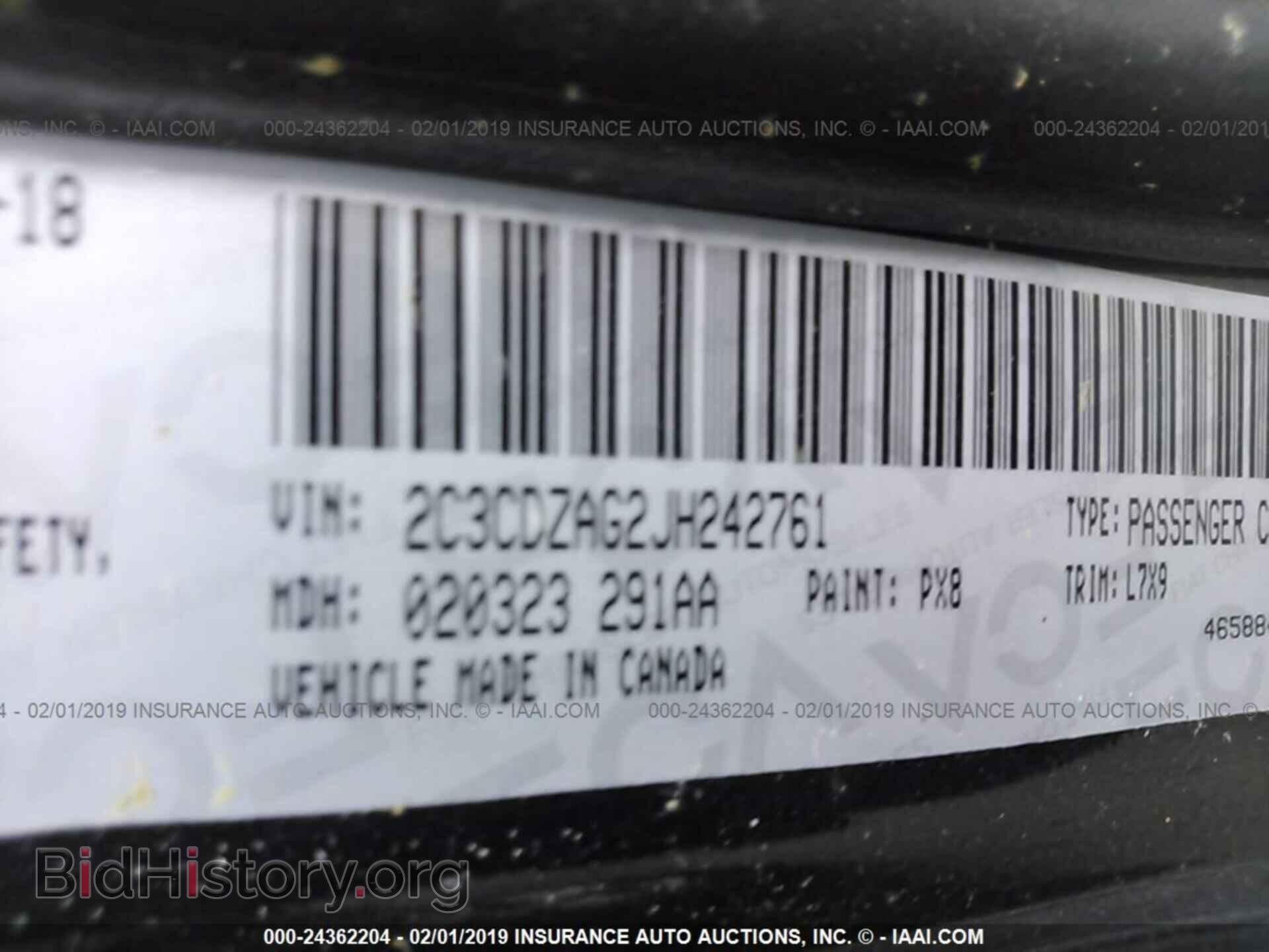 2018 DODGE CHALLENGER - VIN: 2C3CDZAG2JH242761 - Photo 9