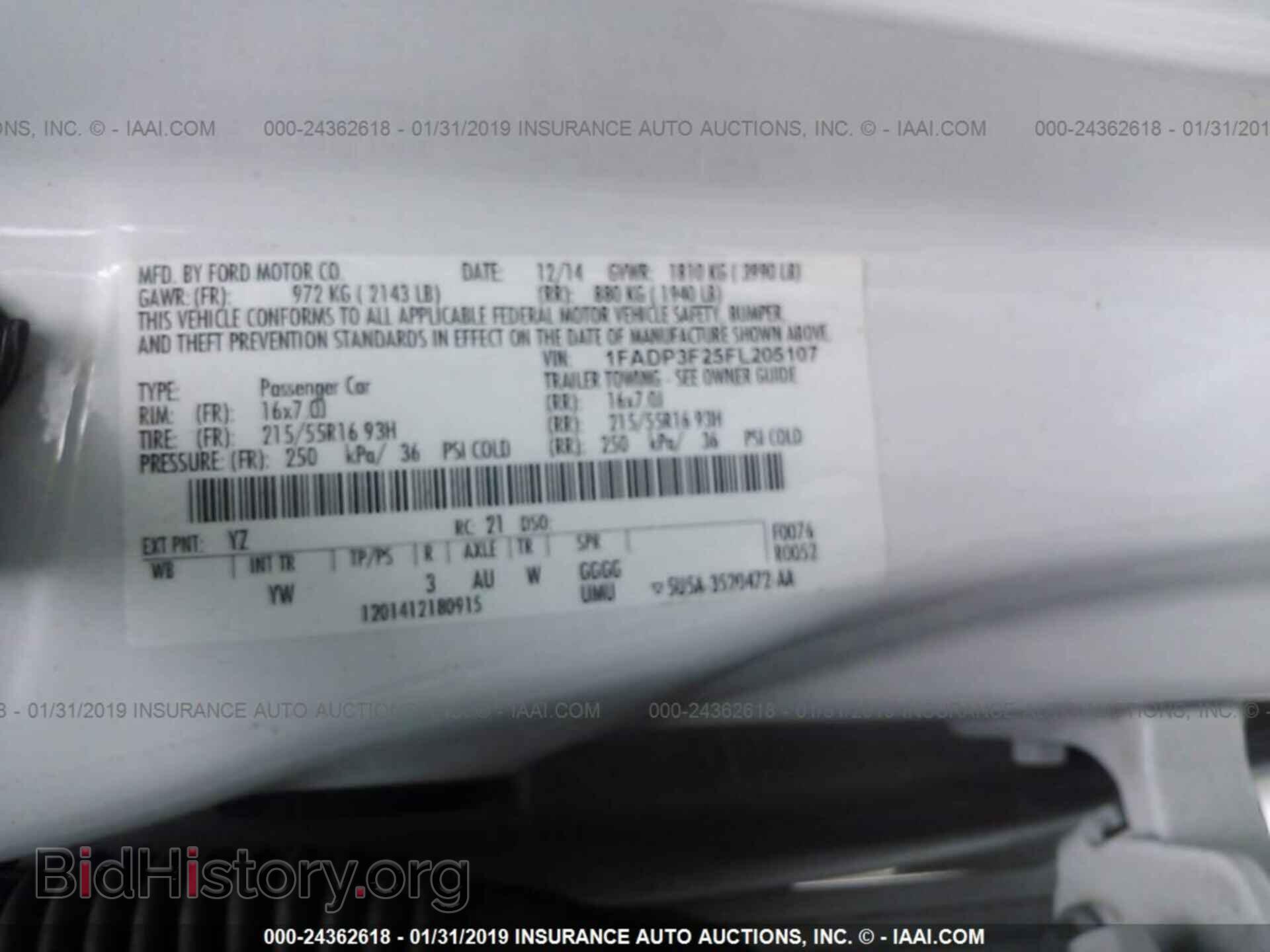 2015 FORD FOCUS - VIN: 1FADP3F25FL205107 - Фото 9
