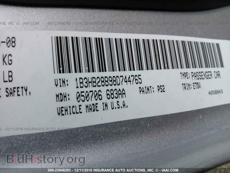 2008 Dodge CALIBER (VIN 1B3HB28B98D744765) — фото 9 из 10