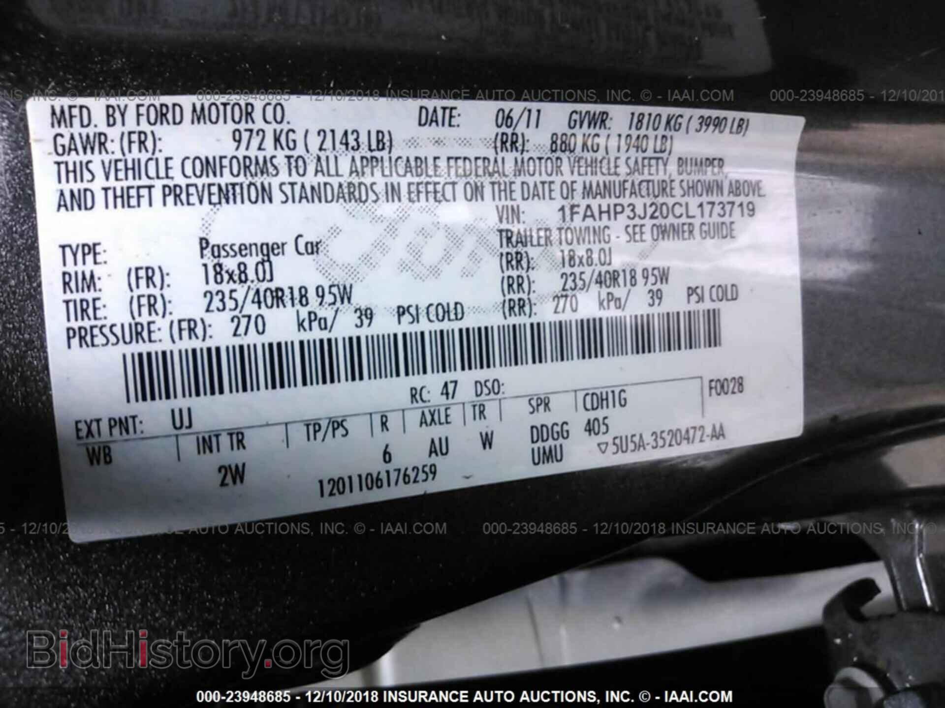 2012 FORD FOCUS - VIN: 1FAHP3J20CL173719 - Photo 9