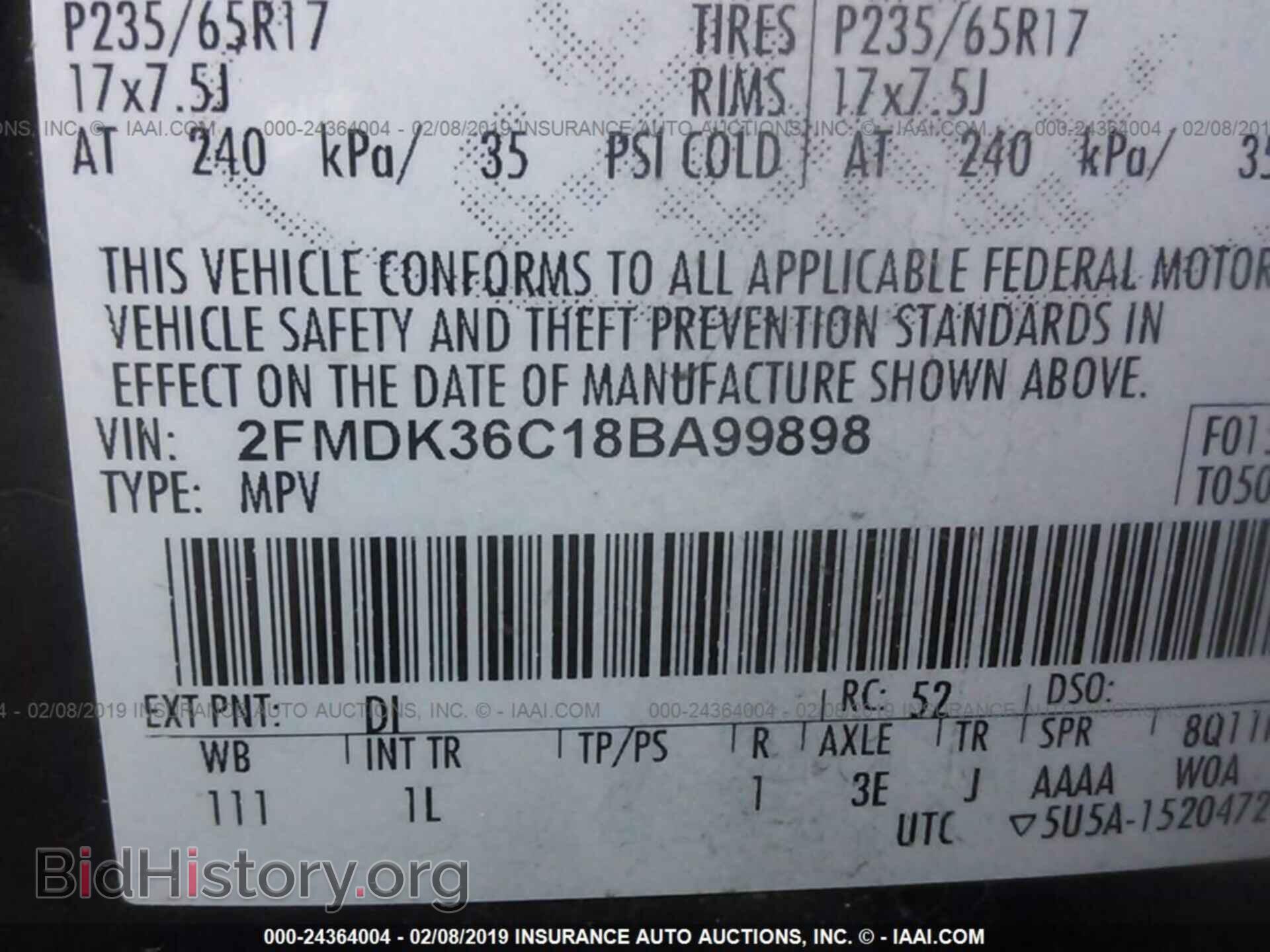 2008 FORD EDGE - VIN: 2FMDK36C18BA99898 - Фото 9