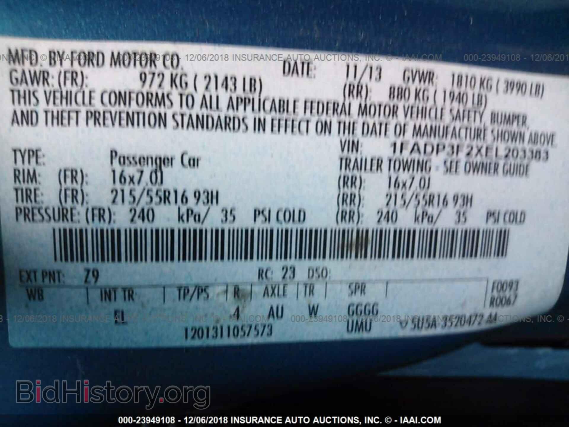 2014 FORD FOCUS - VIN: 1FADP3F2XEL203383 - Photo 9