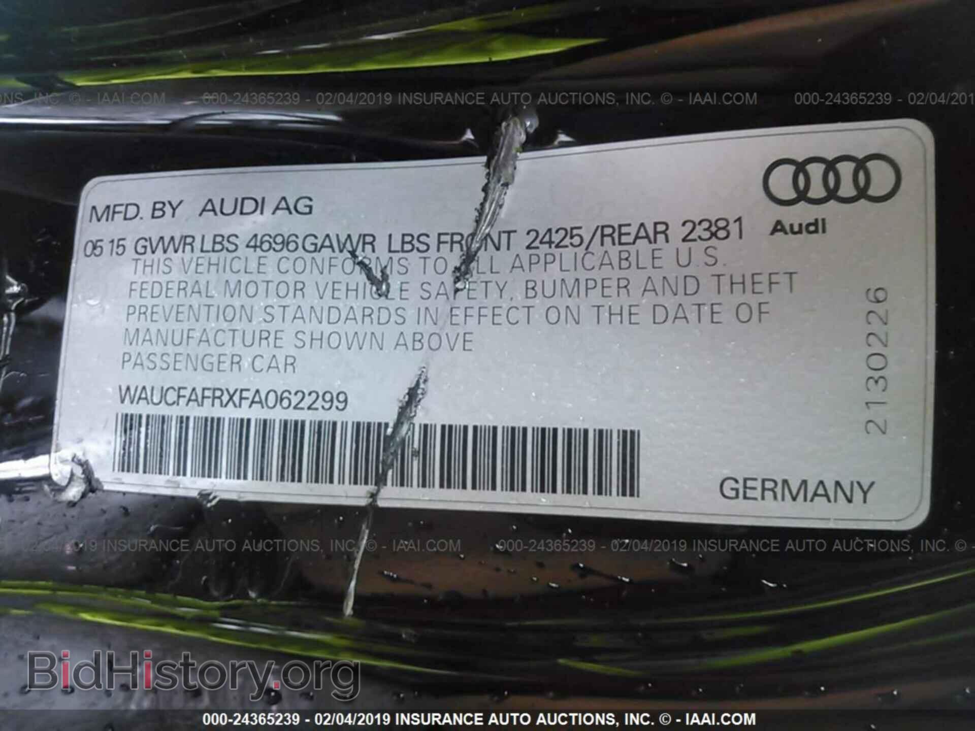 2015 AUDI A5 - VIN: WAUCFAFRXFA062299 - Photo 9