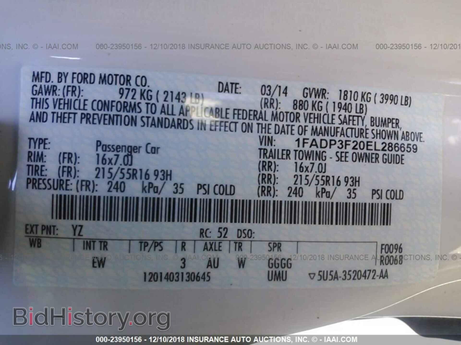2014 FORD FOCUS - VIN: 1FADP3F20EL286659 - Photo 9