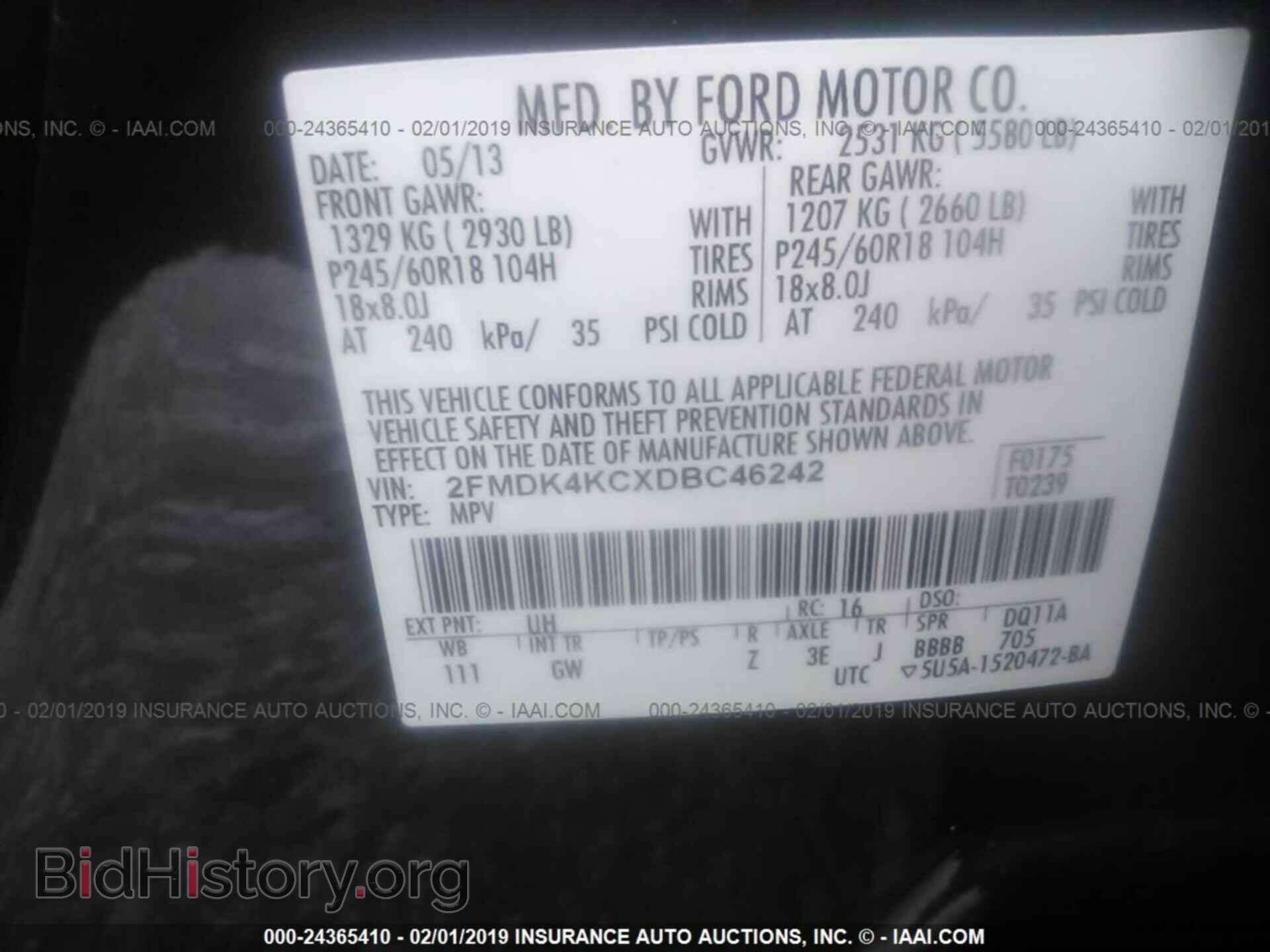 2013 FORD EDGE - VIN: 2FMDK4KCXDBC46242 - Photo 9