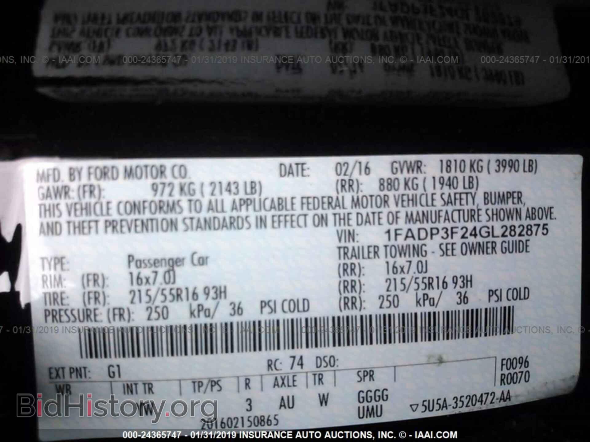 2016 FORD FOCUS - VIN: 1FADP3F24GL282875 - Photo 9
