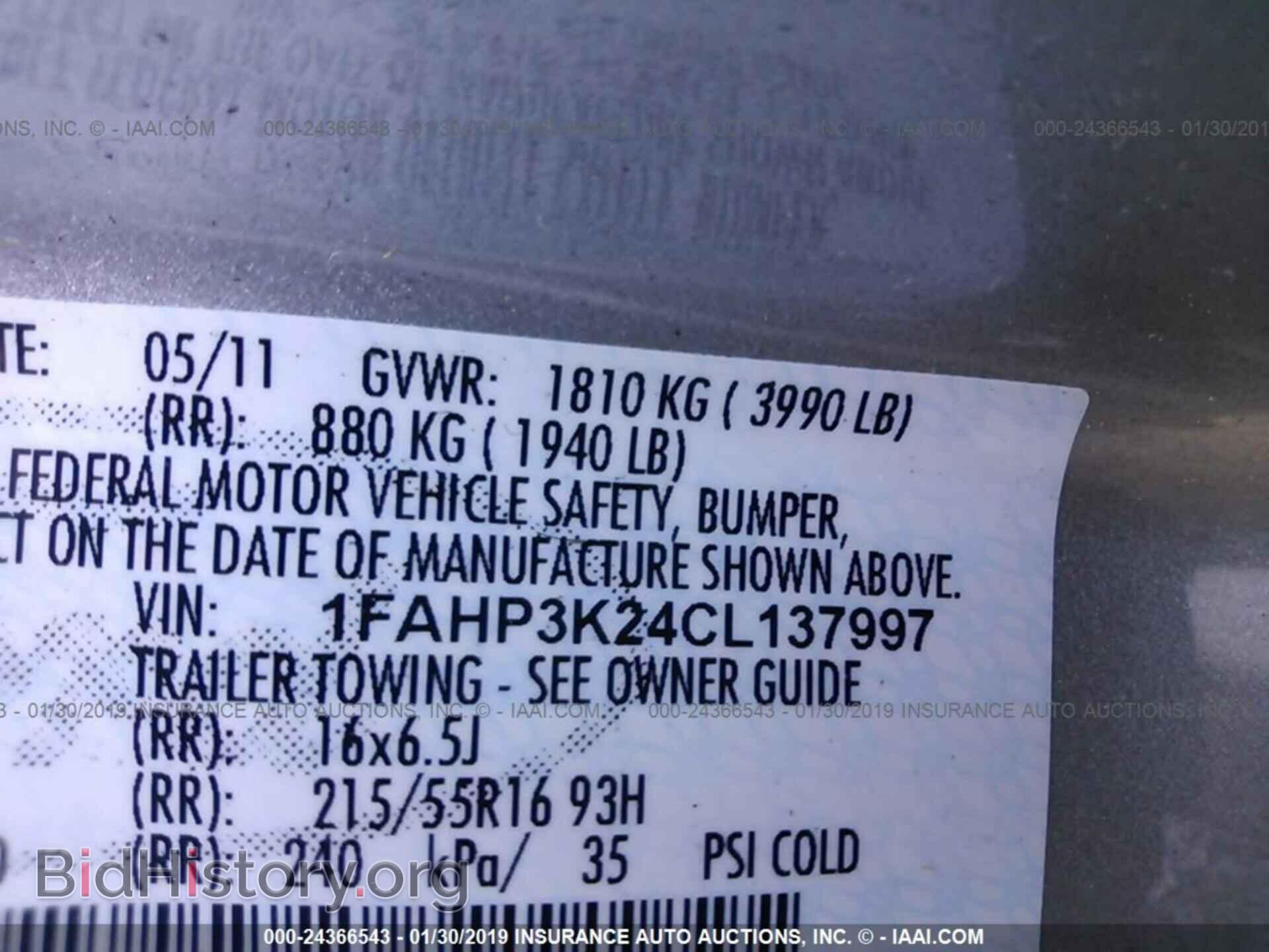 2012 FORD FOCUS - VIN: 1FAHP3K24CL137997 - Photo 9