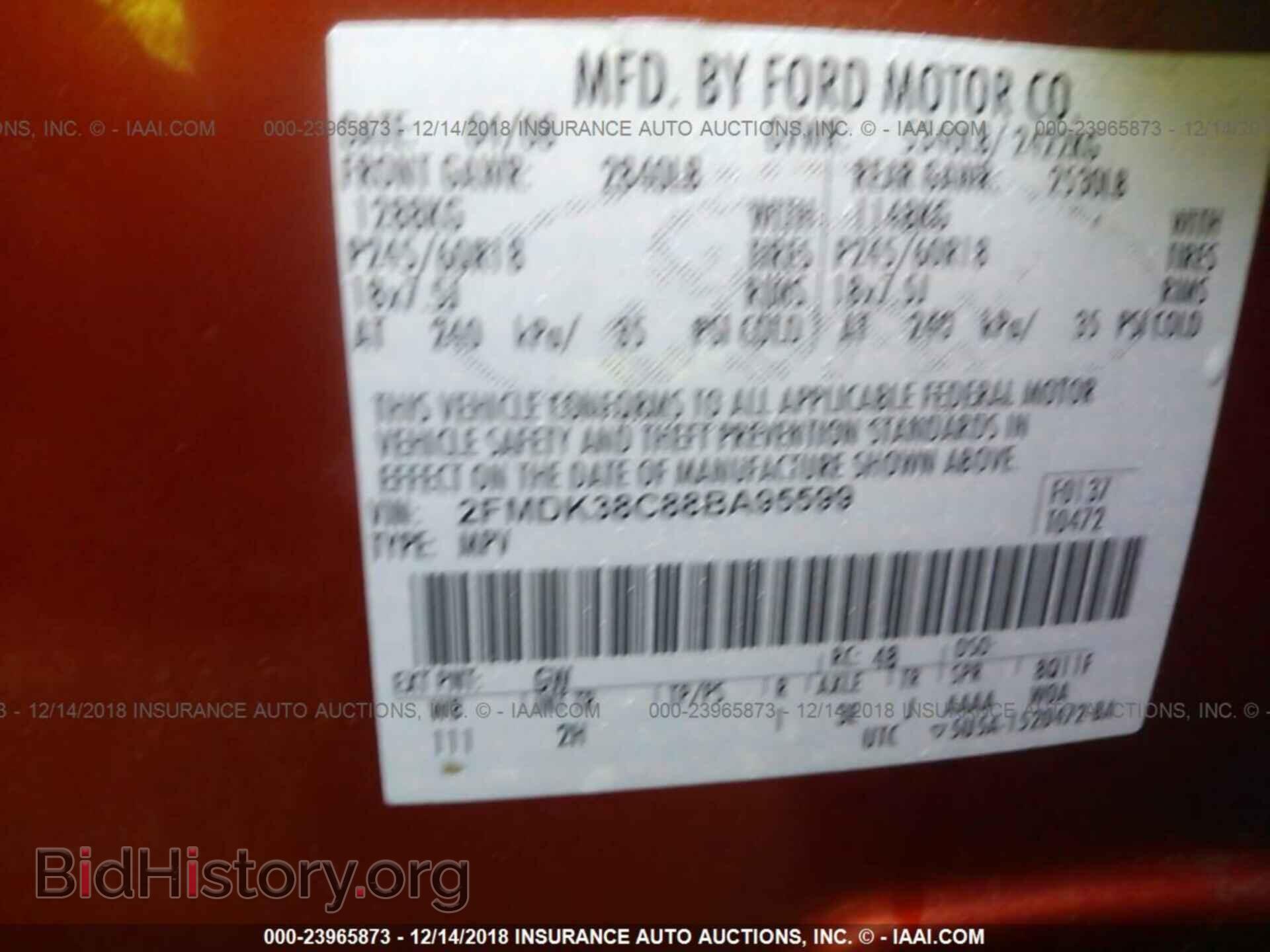 2008 FORD EDGE - VIN: 2FMDK38C88BA95599 - Photo 9
