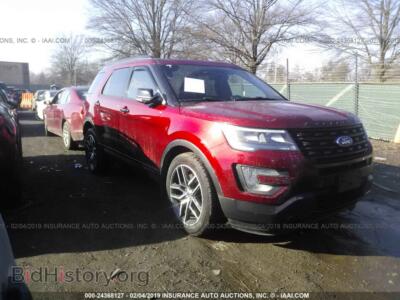 2016 Ford EXPLORER Sport, red — VIN 1FM5K8GT4GGD22846, IAAI
