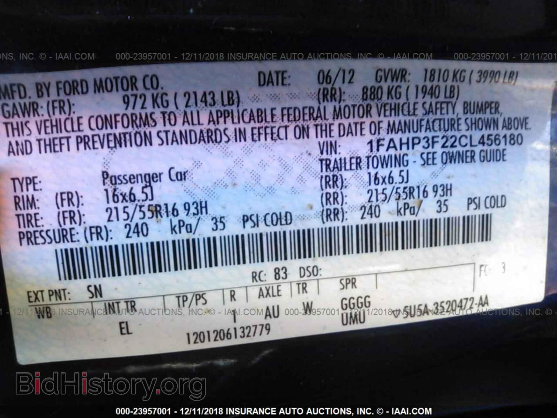 2012 FORD FOCUS - VIN: 1FAHP3F22CL456180 - Photo 9