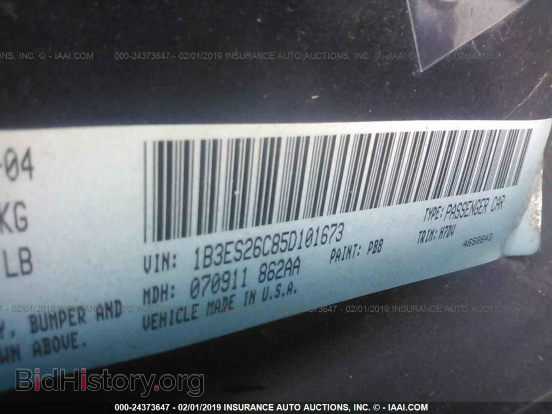 2005 DODGE NEON - VIN: 1B3ES26C85D101673 - Фото 9