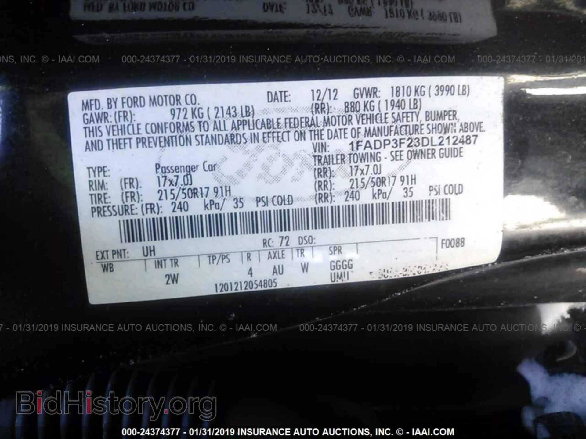 2013 FORD FOCUS - VIN: 1FADP3F23DL212487 - Фото 9