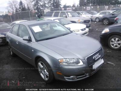 2007 Audi A4, серый — VIN WAUDF78EX7A090896, IAAI