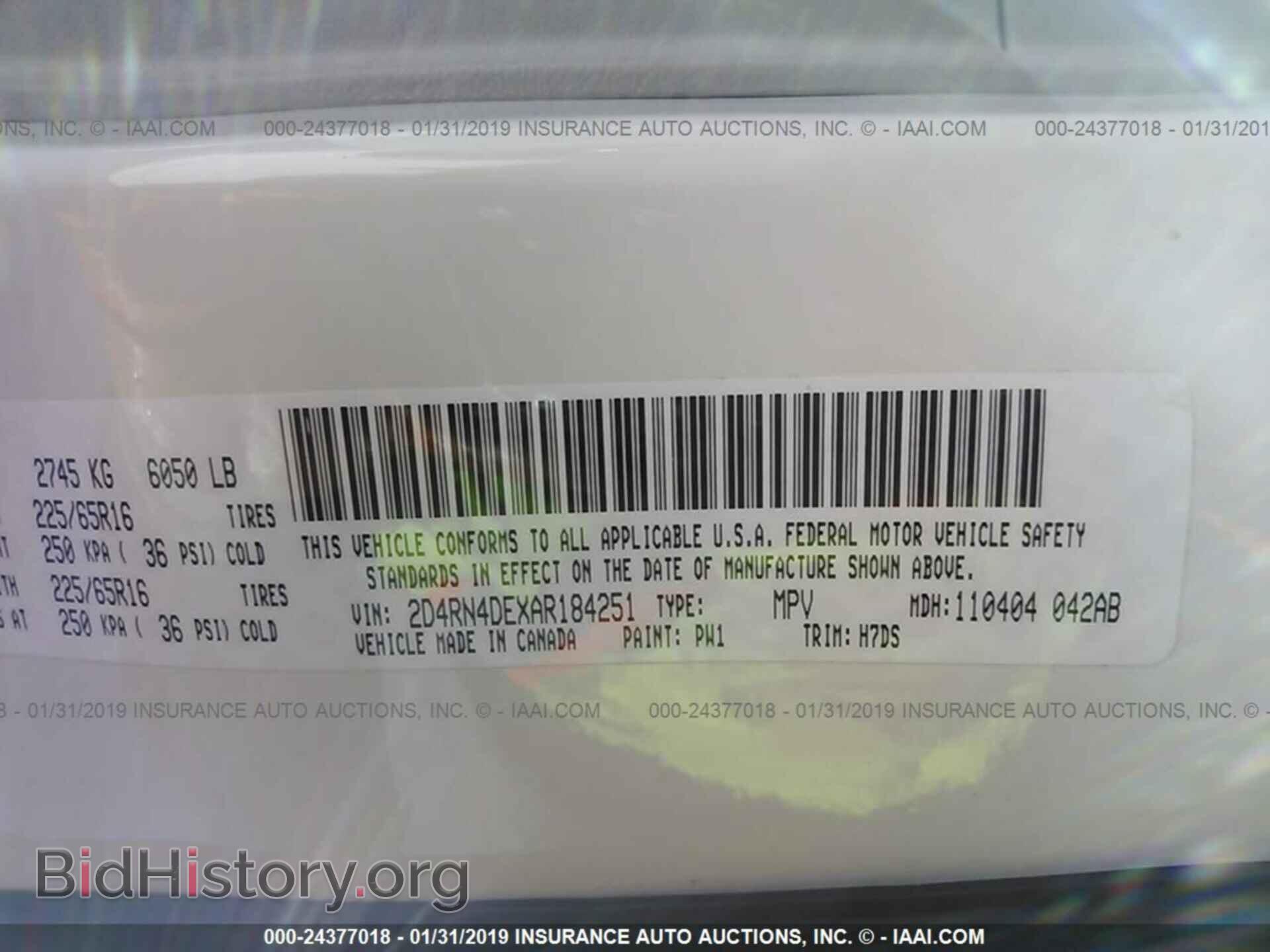 2010 DODGE GRAND CARAVAN - VIN: 2D4RN4DEXAR184251 - Фото 9