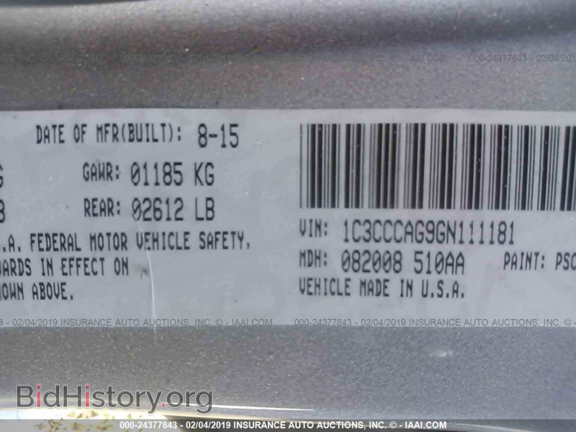 2016 CHRYSLER 200 - VIN: 1C3CCCAG9GN111181 - Photo 9