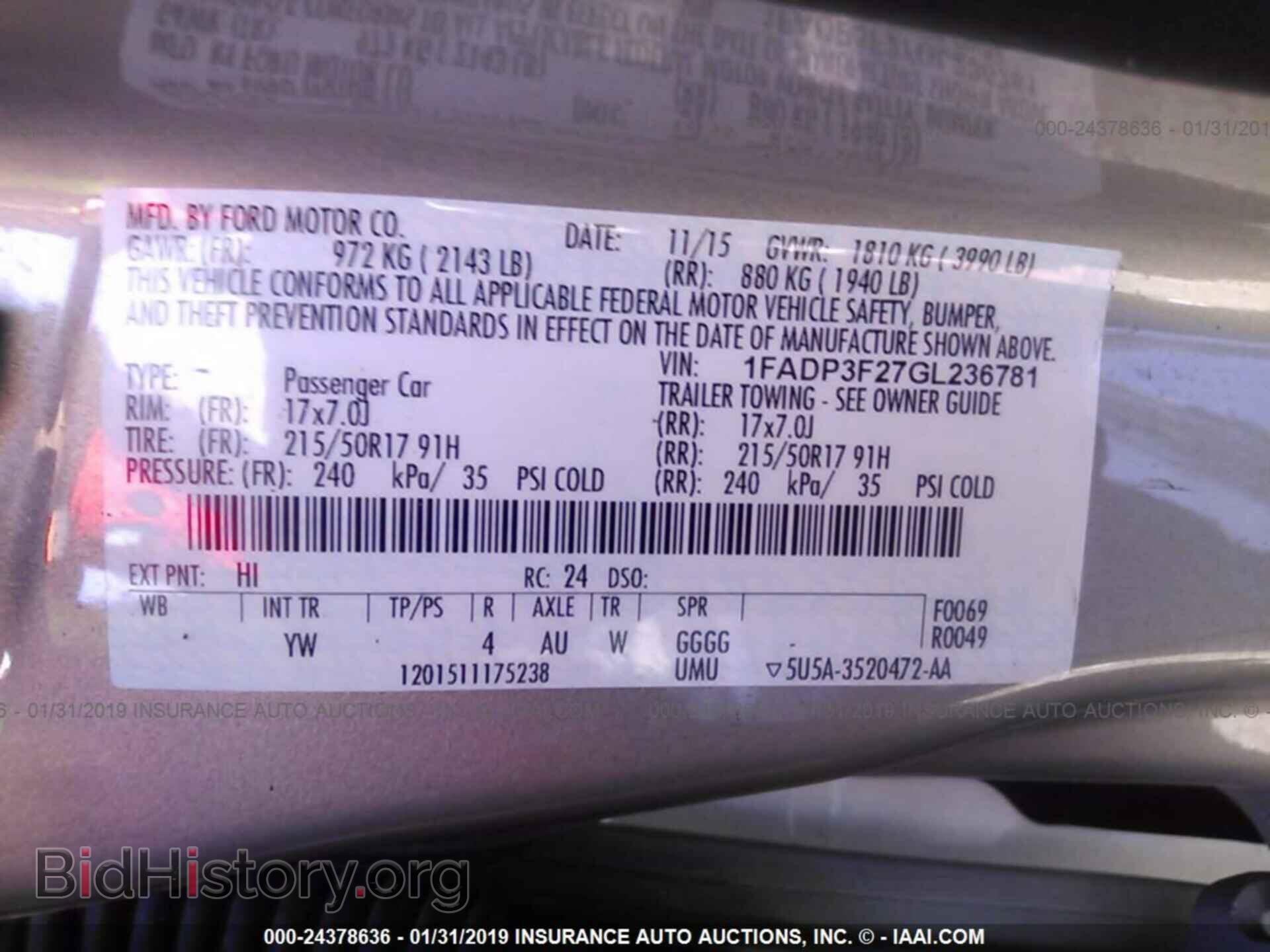 2016 FORD FOCUS - VIN: 1FADP3F27GL236781 - Photo 9