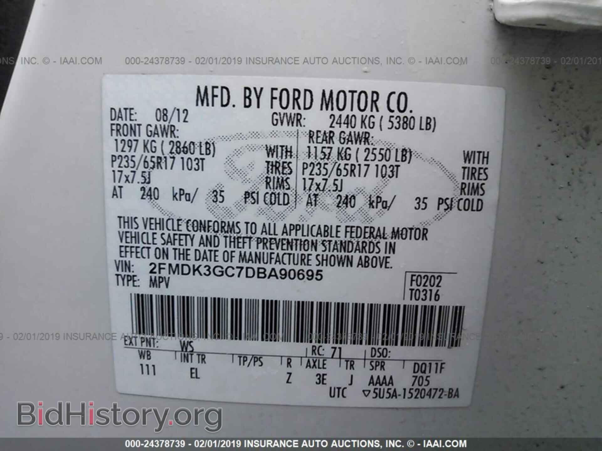 2013 FORD EDGE - VIN: 2FMDK3GC7DBA90695 - Photo 9