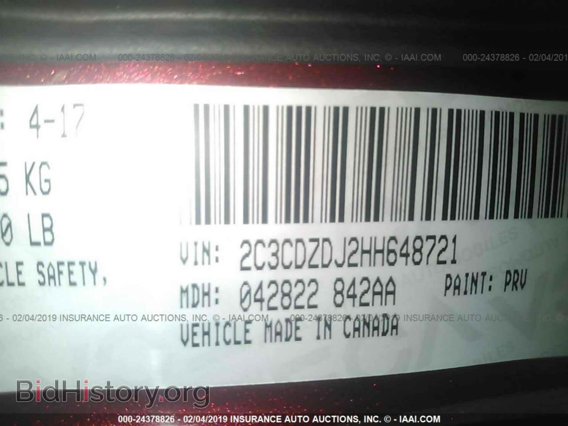 2017 DODGE CHALLENGER - VIN: 2C3CDZDJ2HH648721 - Фото 9