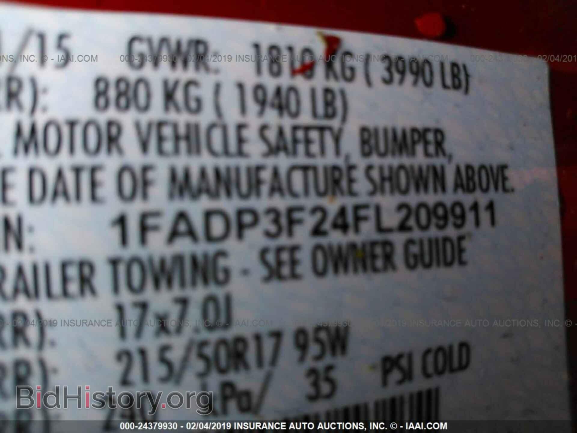 2015 FORD FOCUS - VIN: 1FADP3F24FL209911 - Фото 9