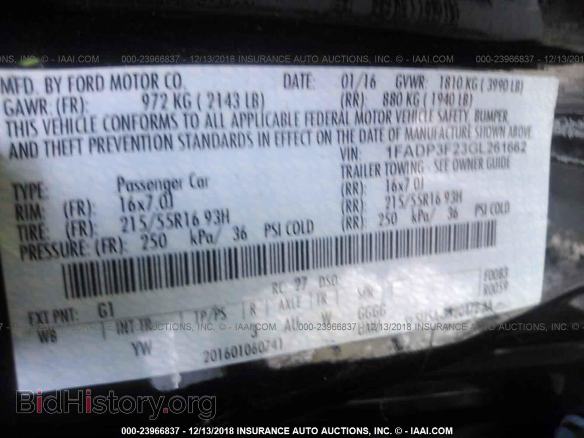 2016 FORD FOCUS - VIN: 1FADP3F23GL261662 - Фото 9