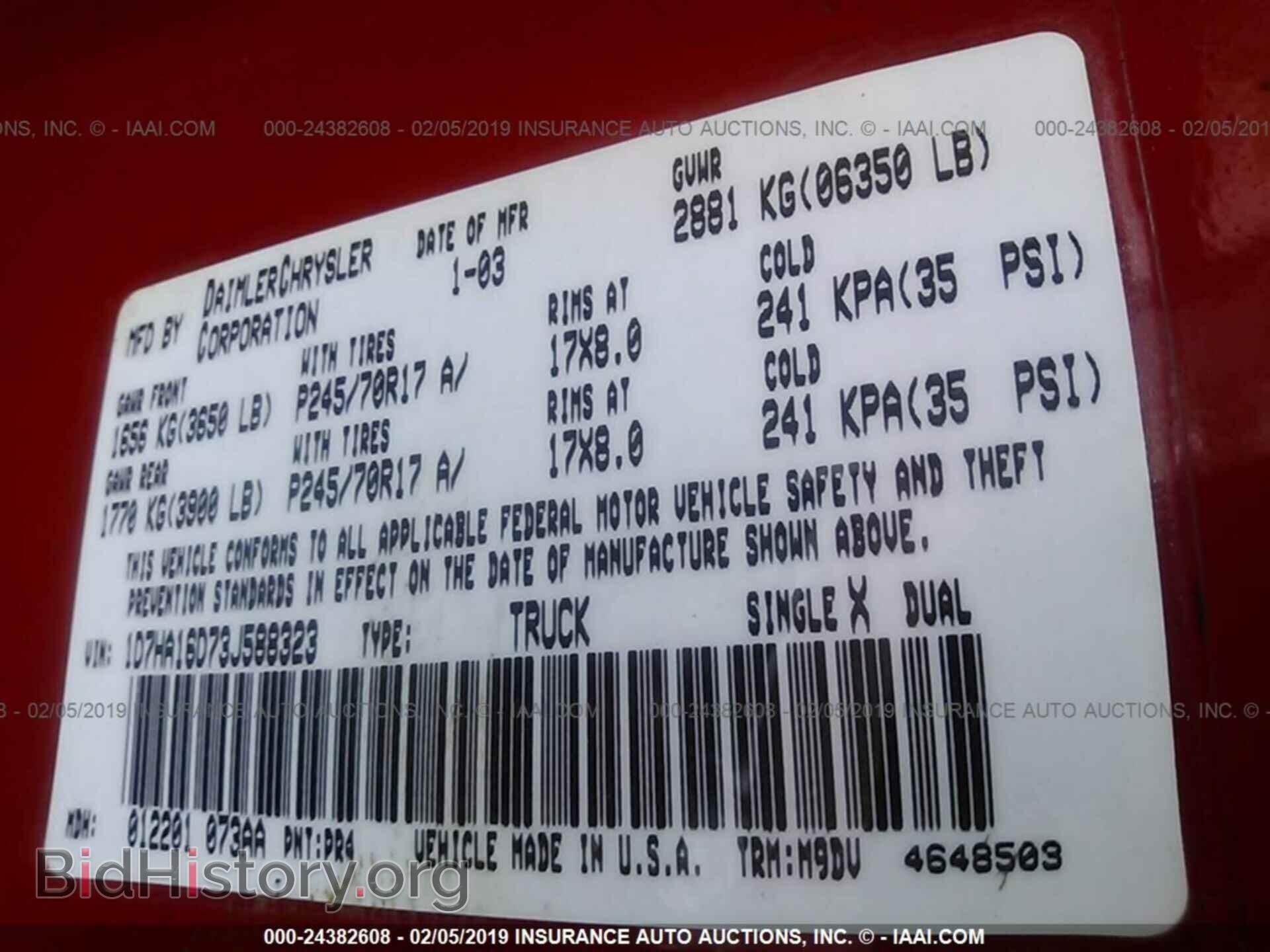 2003 DODGE RAM 1500 - VIN: 1D7HA16D73J588323 - Photo 9