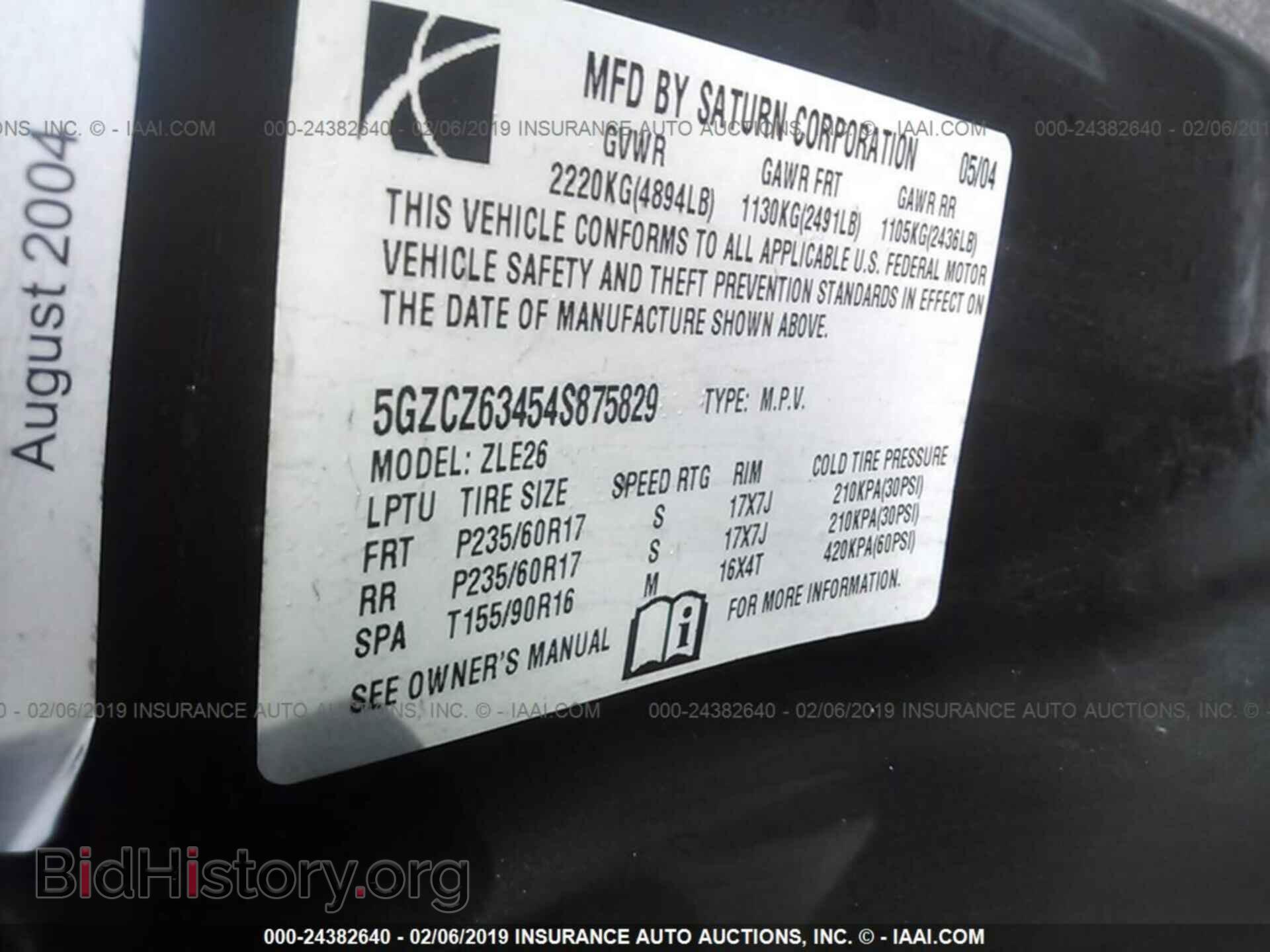 2004 SATURN VUE - VIN: 5GZCZ63454S875829 - Photo 9