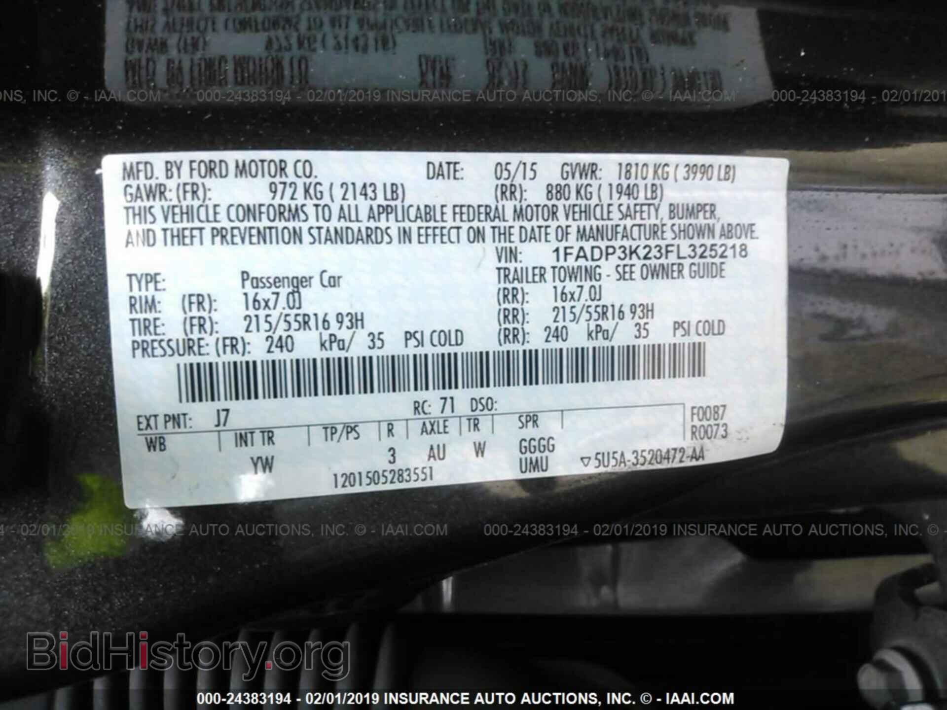 2015 FORD FOCUS - VIN: 1FADP3K23FL325218 - Photo 9